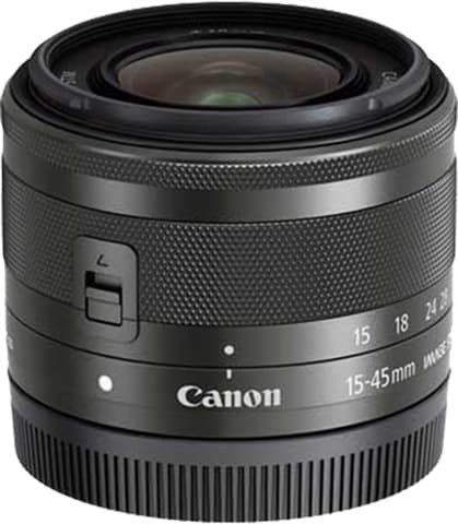Canon EF-M 15-45mm f/3.5-6.3 IS STM Black/Graphite Lens Used