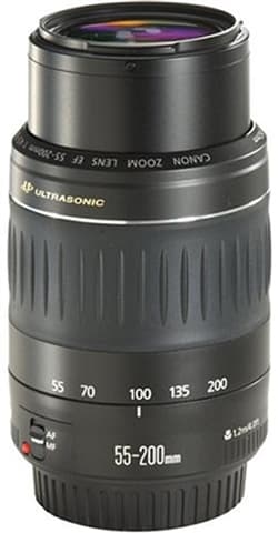 Canon EF 55-200mm f/4.5-5.6 II USM Black Lens Used