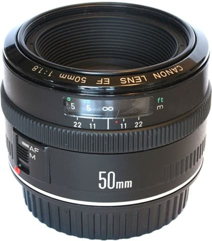 Canon EF 50mm f/1.8 Black Lens Used