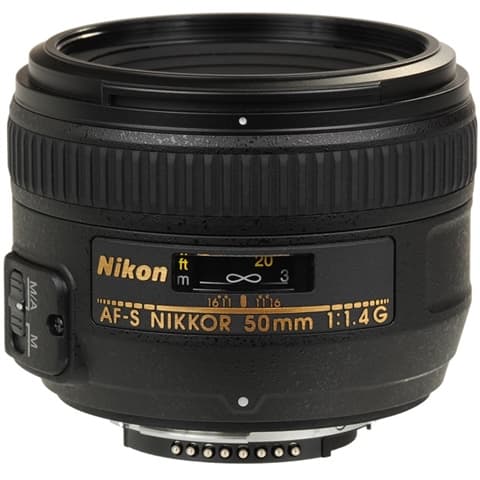 Nikon AF-S Nikkor 50mm f/1.4G Black Lens Used