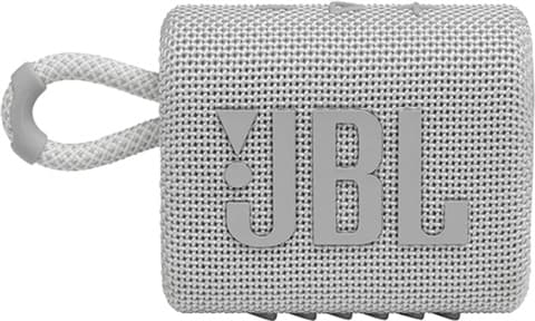 JBL GO3 Portable Bluetooth Speaker - White Grade Excellent Used
