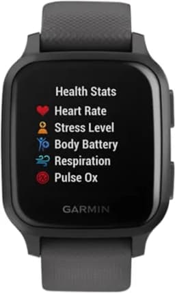 Garmin Venu SQ GPS Smartwatch - Shadow Grey & Slate Bezel Grade Good Used