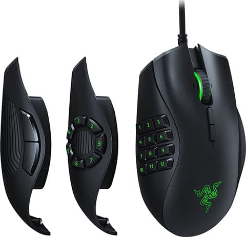 Razer Naga Trinity Gaming Mouse + 3 Plates Grade Good Used