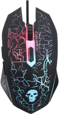 Kuiyn T6 Rainbow Backlight USB Ergonomic Gaming Mouse Grade Good Used