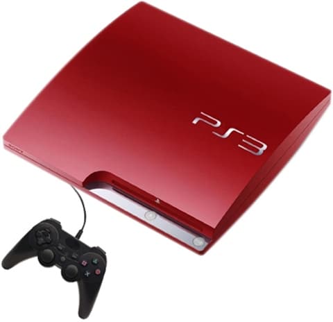 PS3 Slim Console 320GB Scarlet Red +1 Pad Discounted