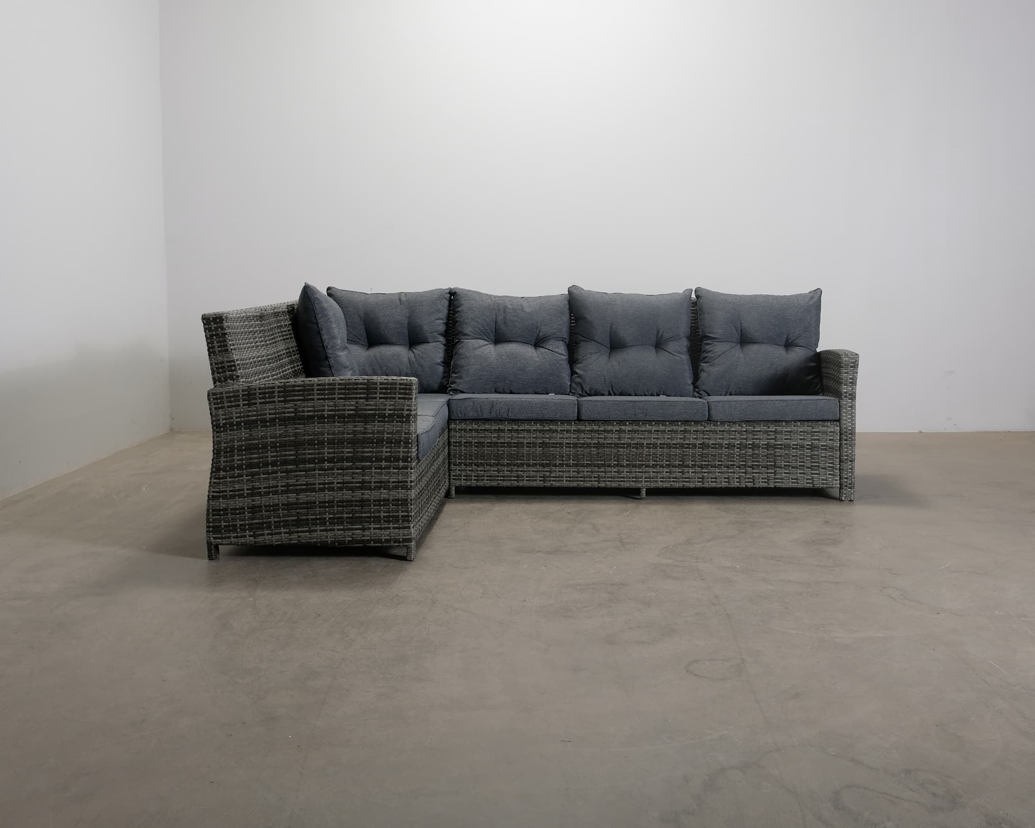 James 4-sits hörnsoffa grå