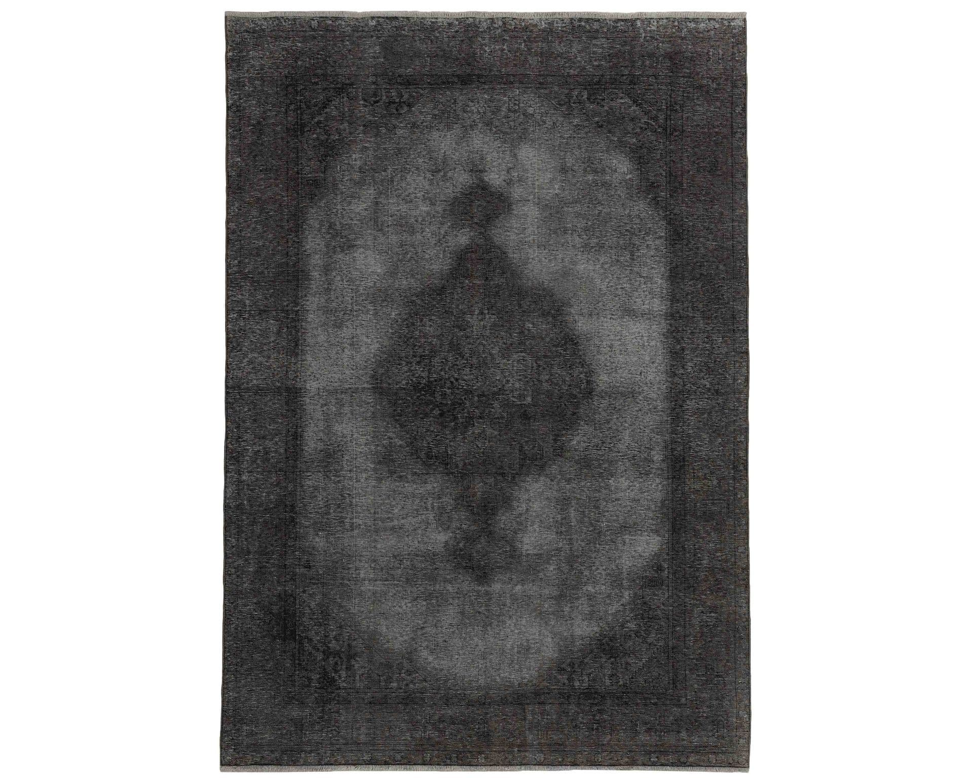 Vintage Royal orientalisk matta svart / grå / mörkgrå 193 x 279 cm