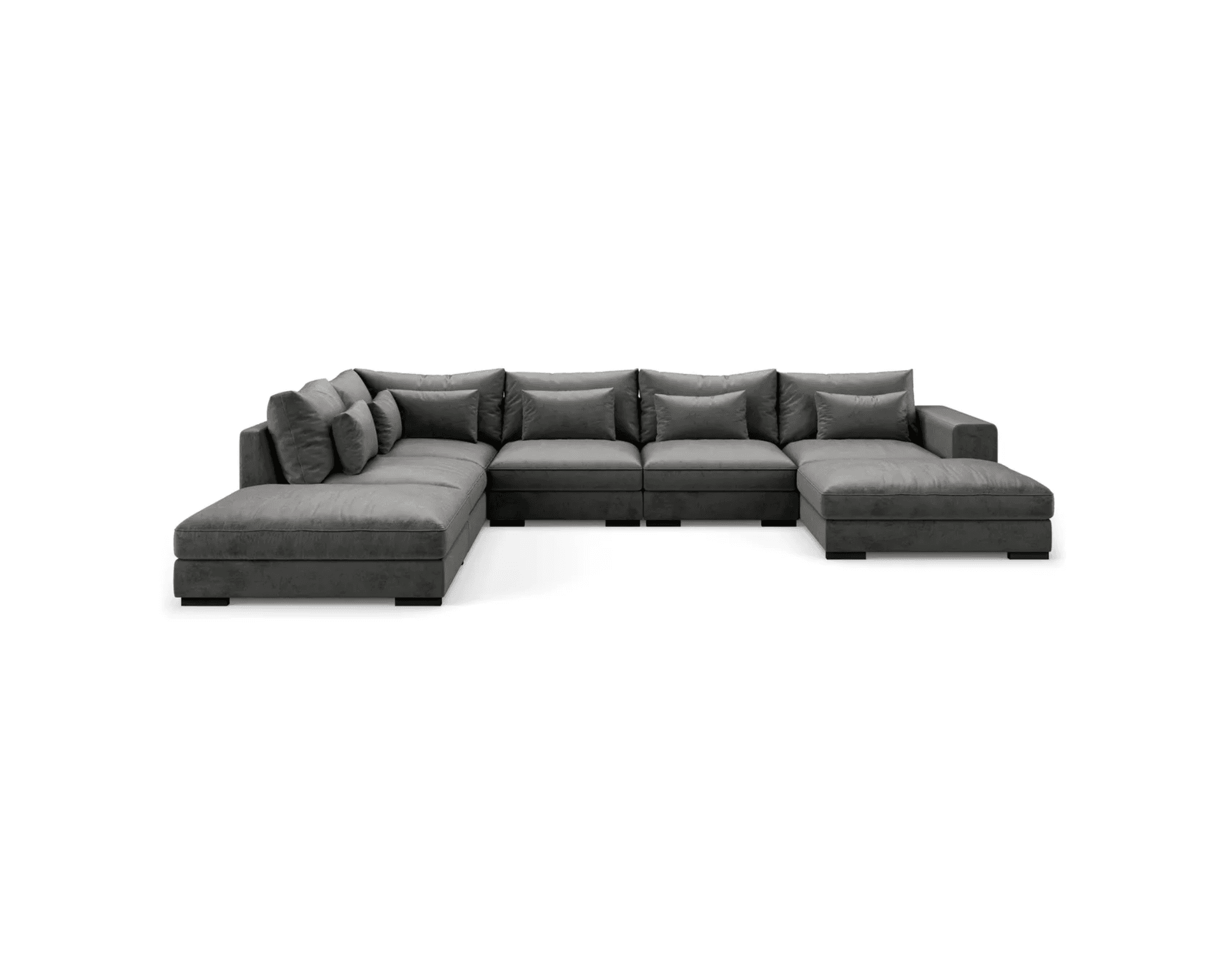 Dubai 5-sits U-soffa grå
