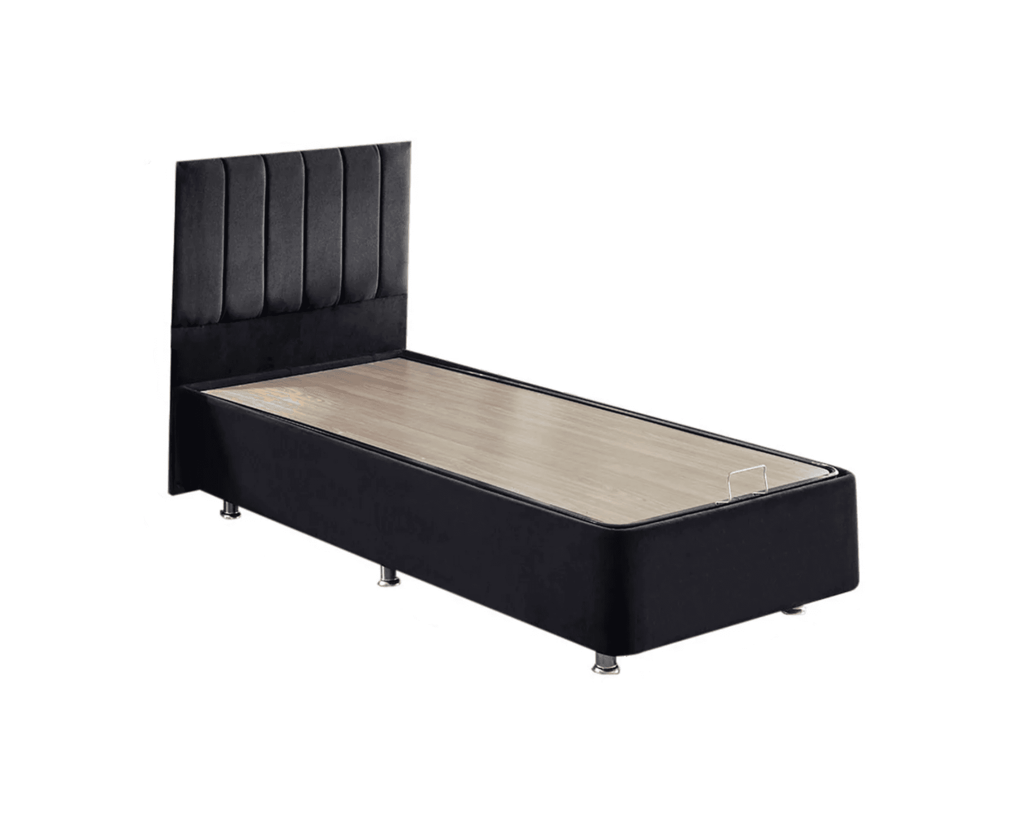 Misopa sängram med sänggavel 120 x 200 cm svart