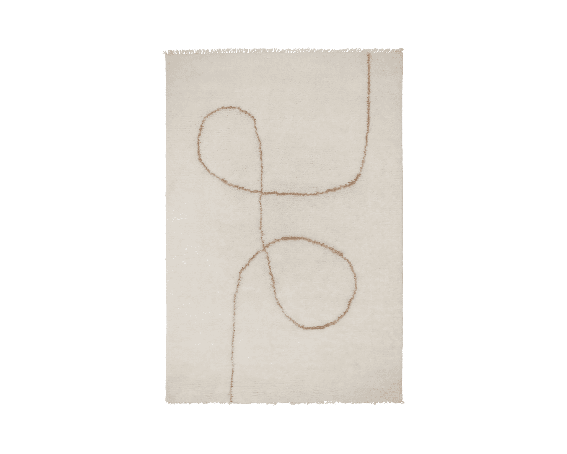 Linie Design Astral Spiral ullmatta 140 x 200 cm naturvit