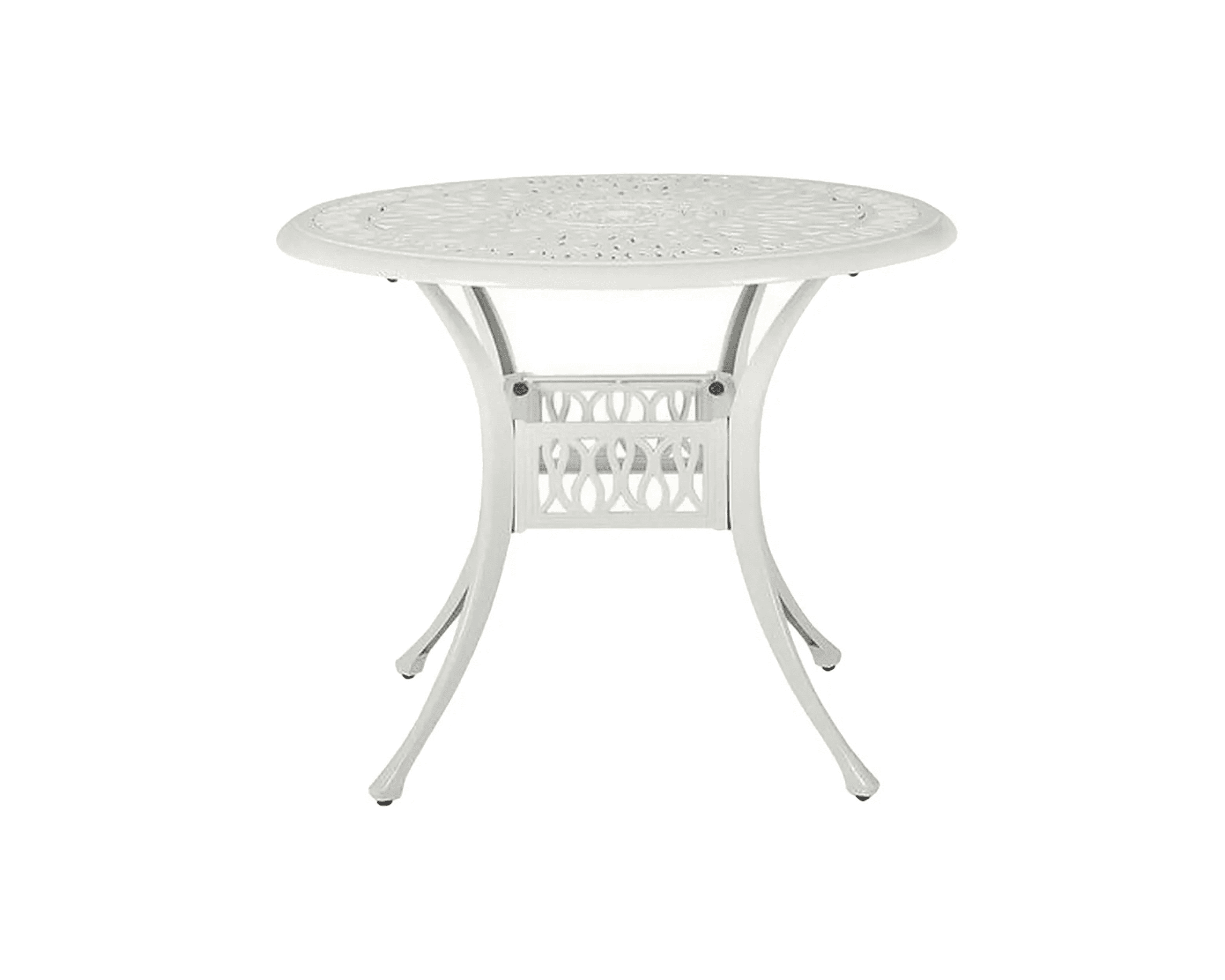 Ancona trädgårdsbord ø 90 cm vit