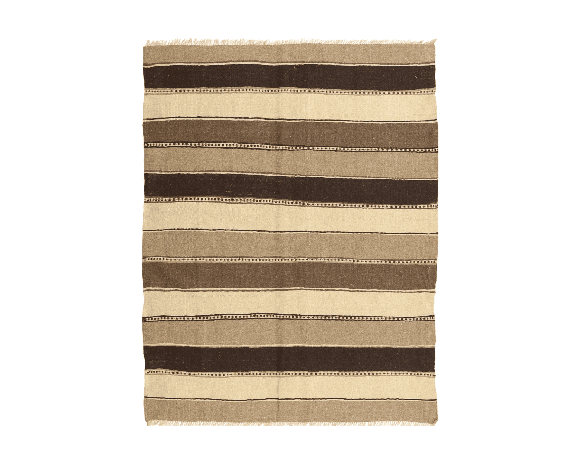 Rugvista Kelim ullmatta 152 x 196 cm beige / brun