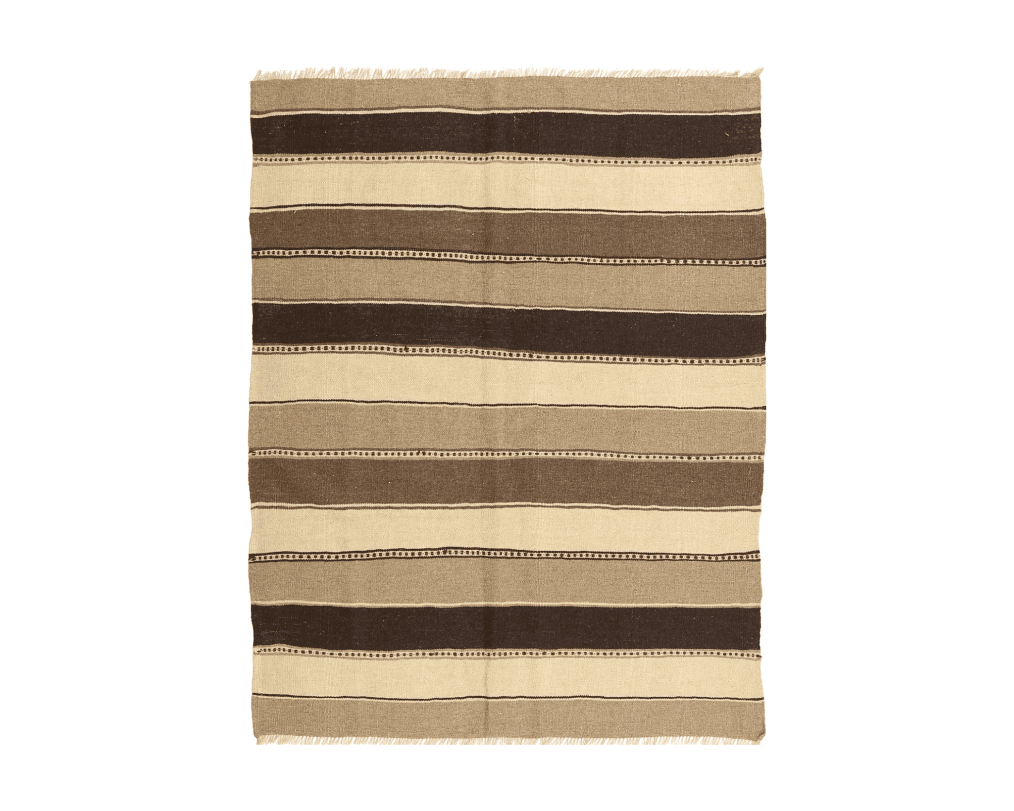 Rugvista Kelim ullmatta 152 x 196 cm beige / brun