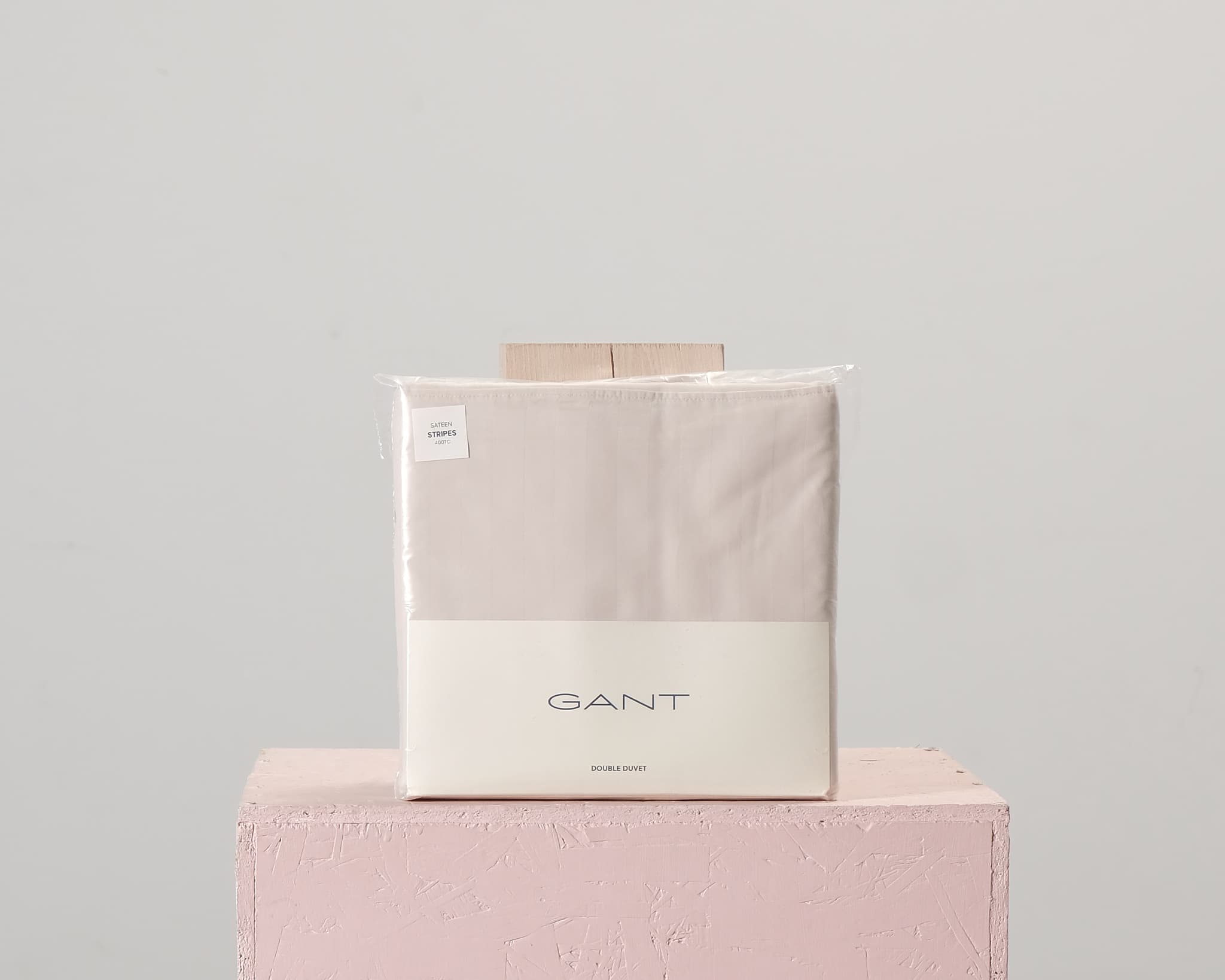 GANT Sateen Stripes påslakan 220 x 220 cm beige