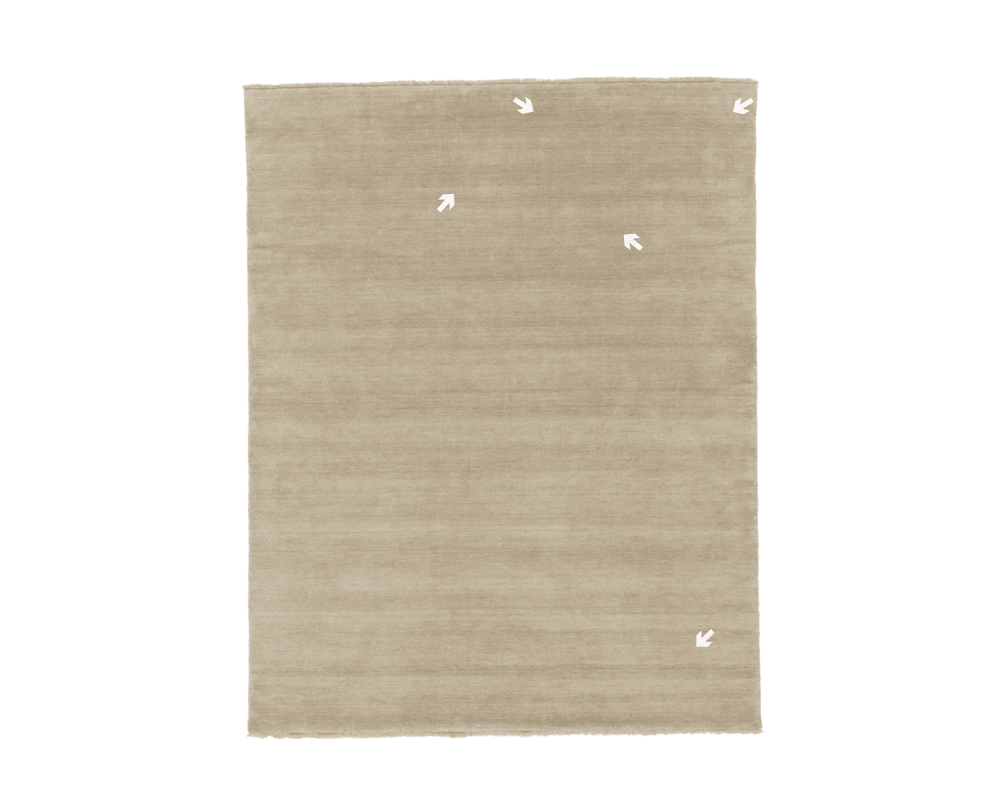 Rugvista Premium Handloom Fringes ullmatta 200 x 250 cm greige