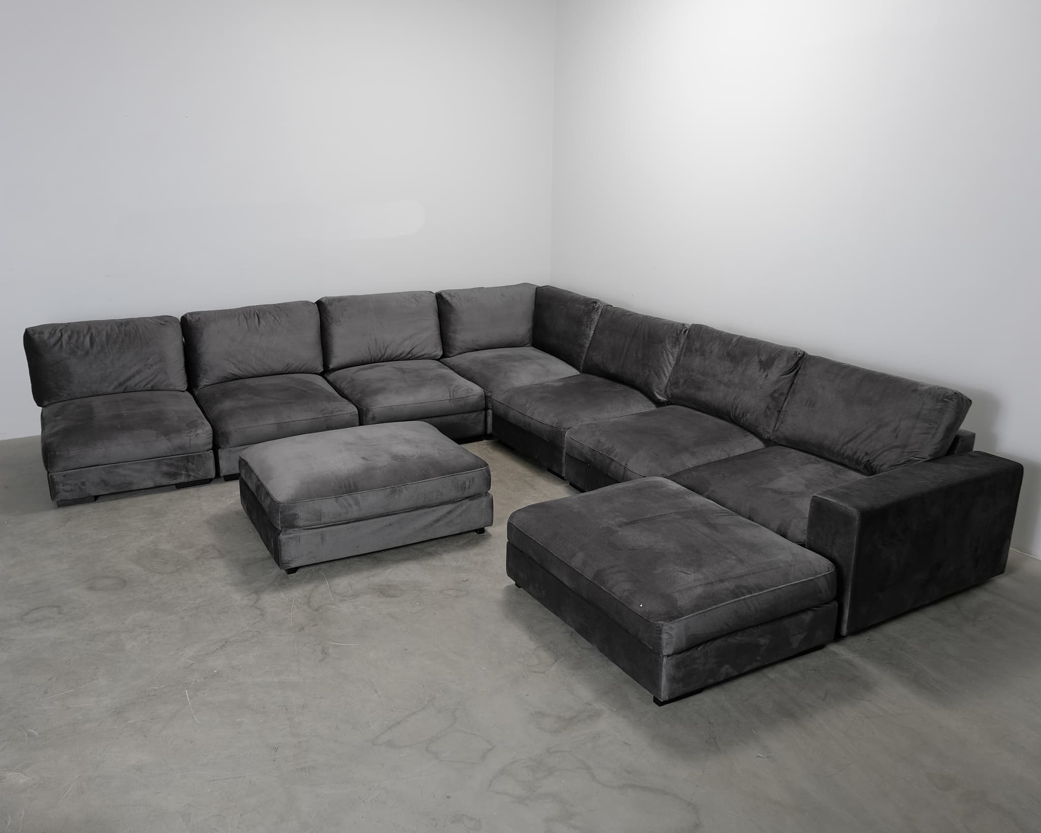 Dubai 5-sits U-soffa grå