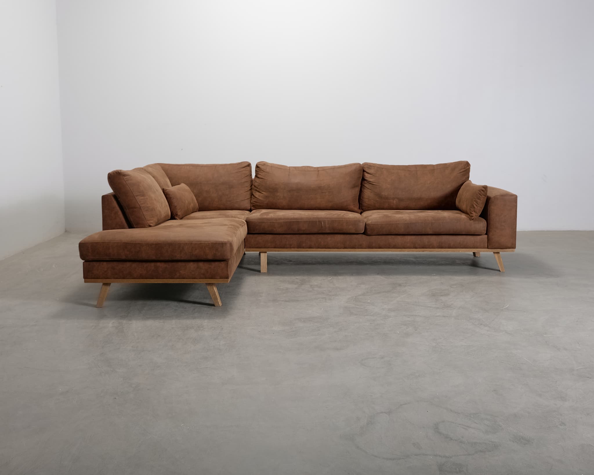 Copenhagen 4-sits soffa med divan brun
