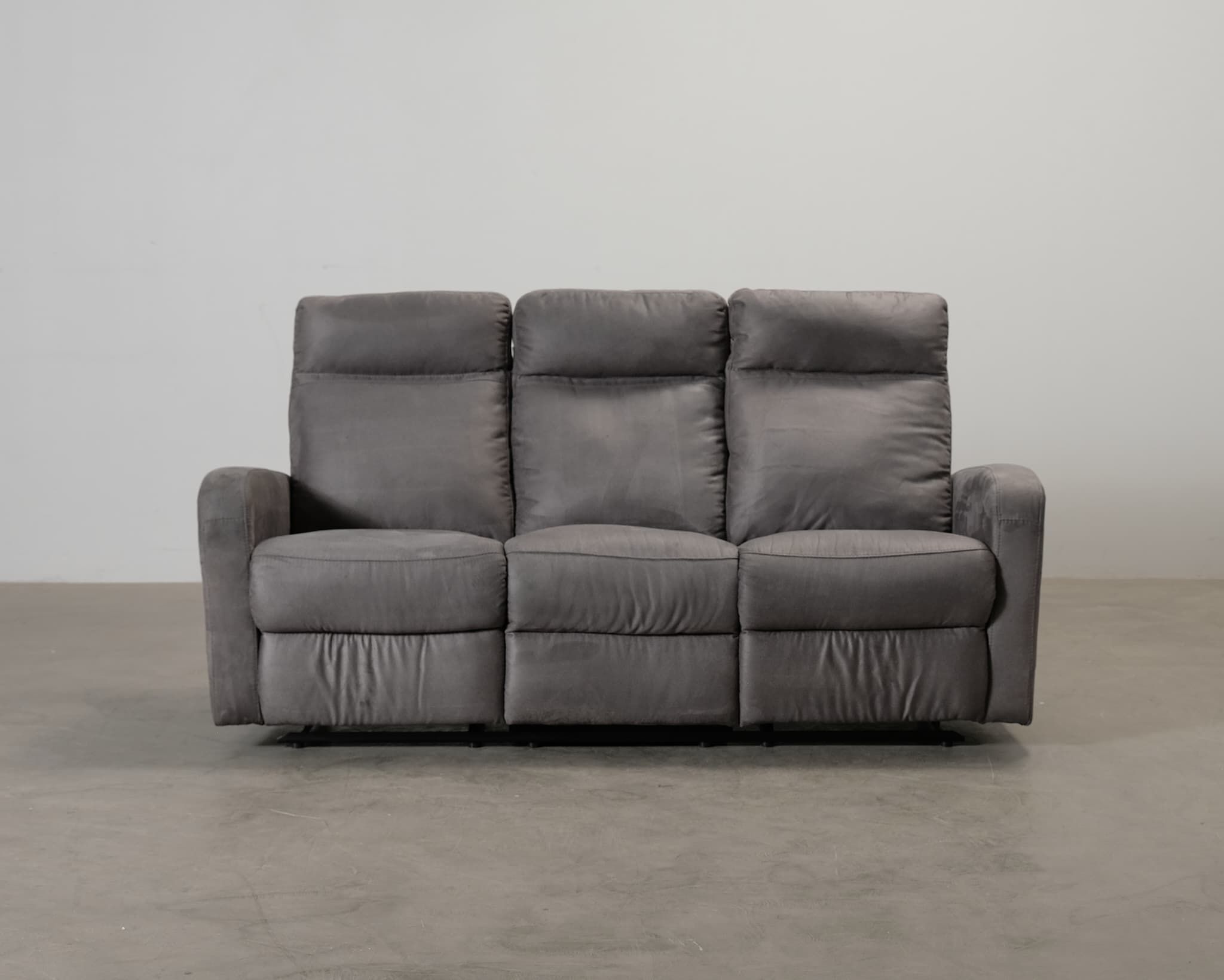 3-sits reclinersoffa grå