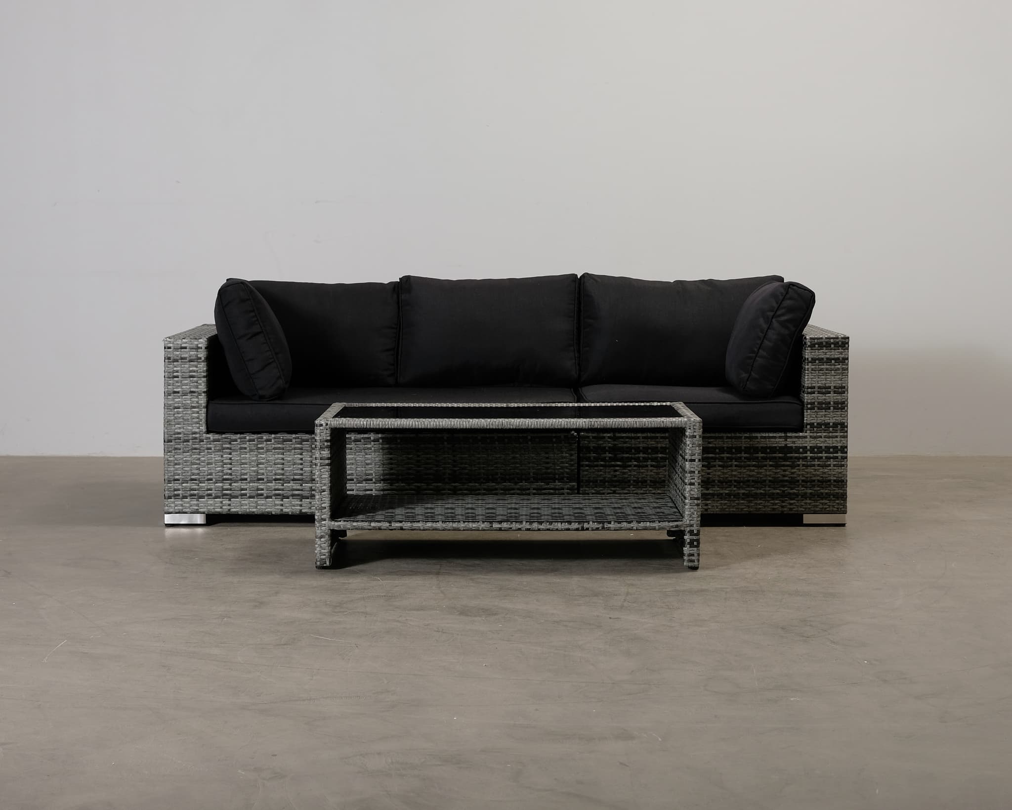 Bahamas 3-sits trädgårdssoffa med soffbord