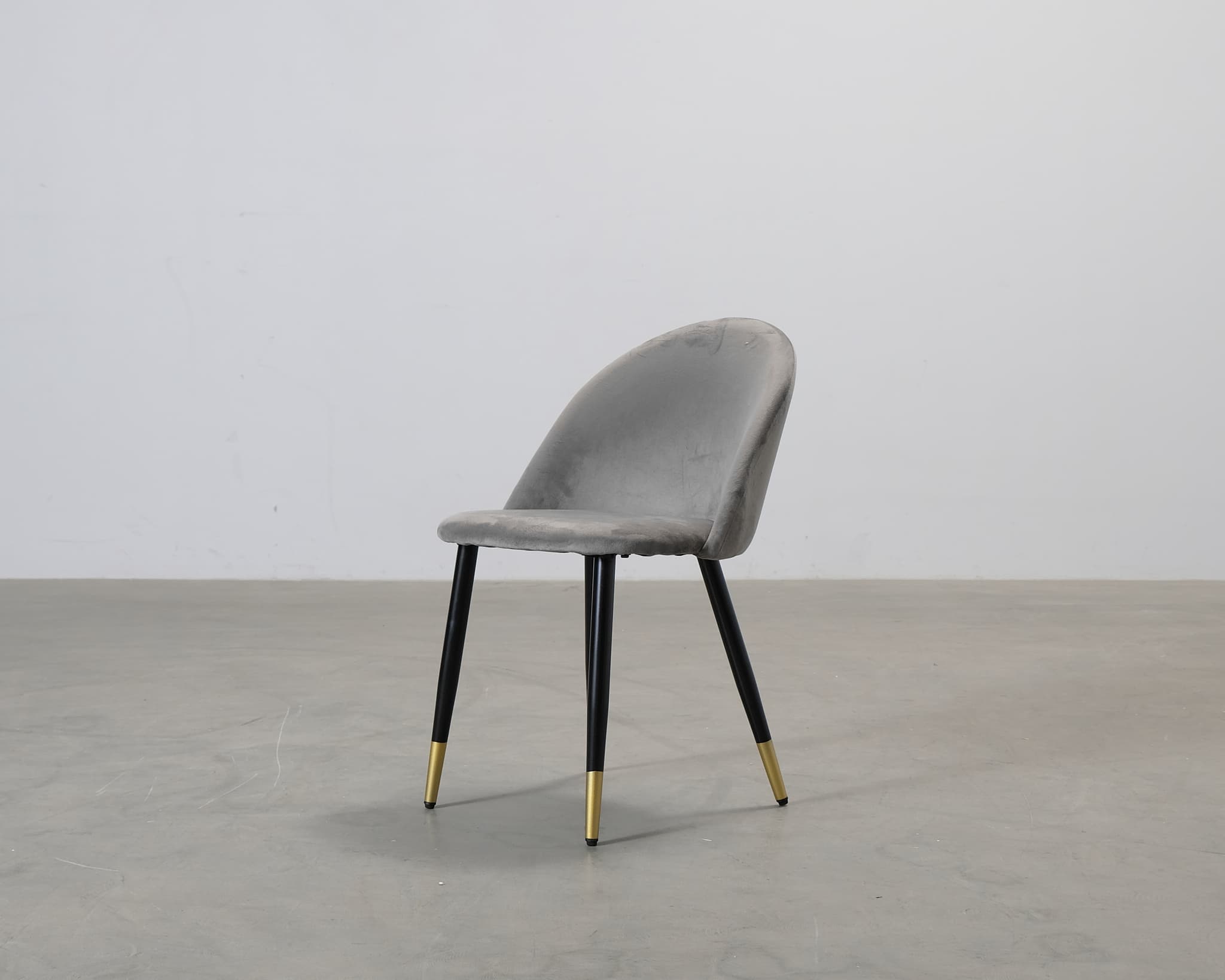 Luisa matstol grå sammet, set om 4