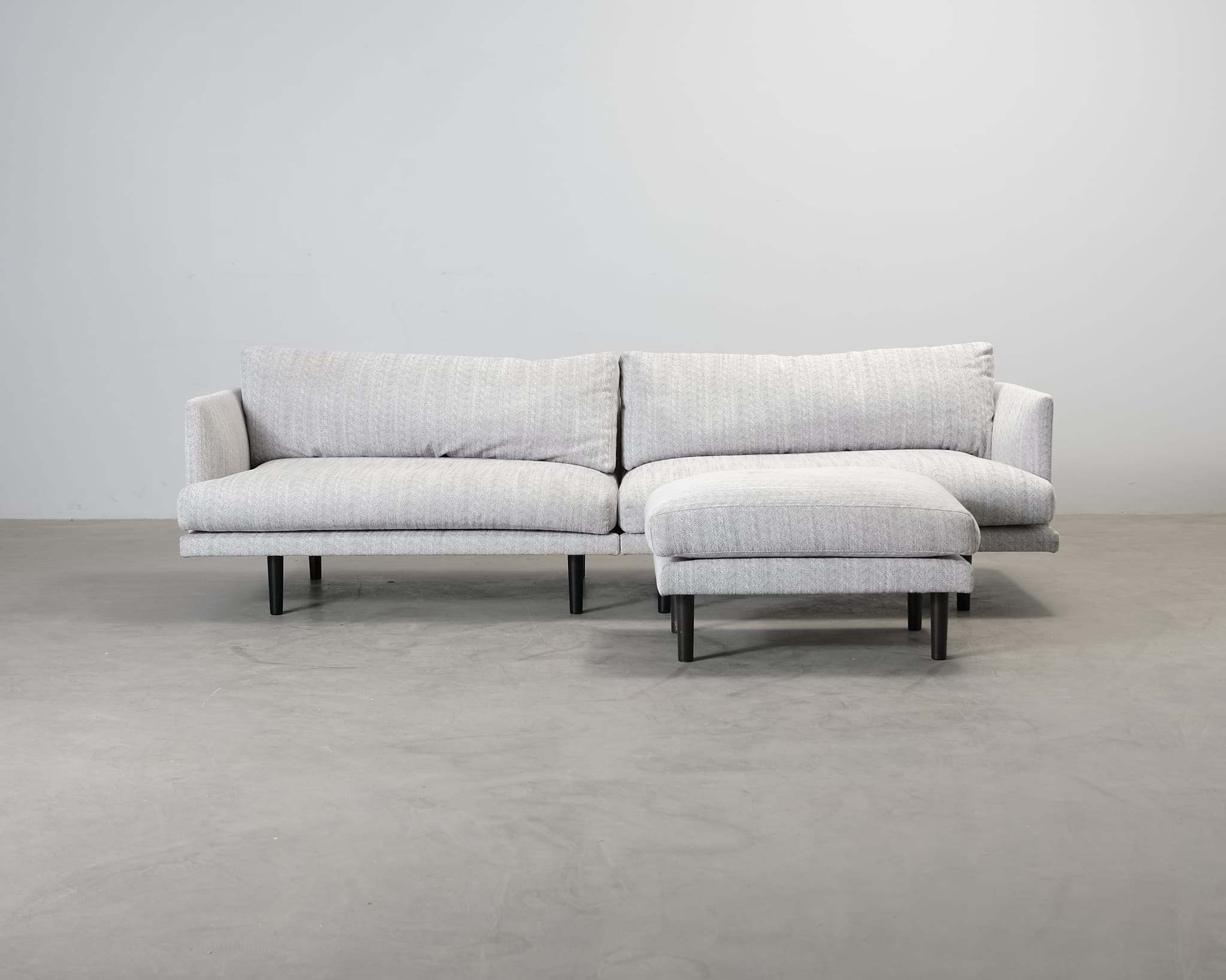 Homeline 4-sits soffa med fotpall grå