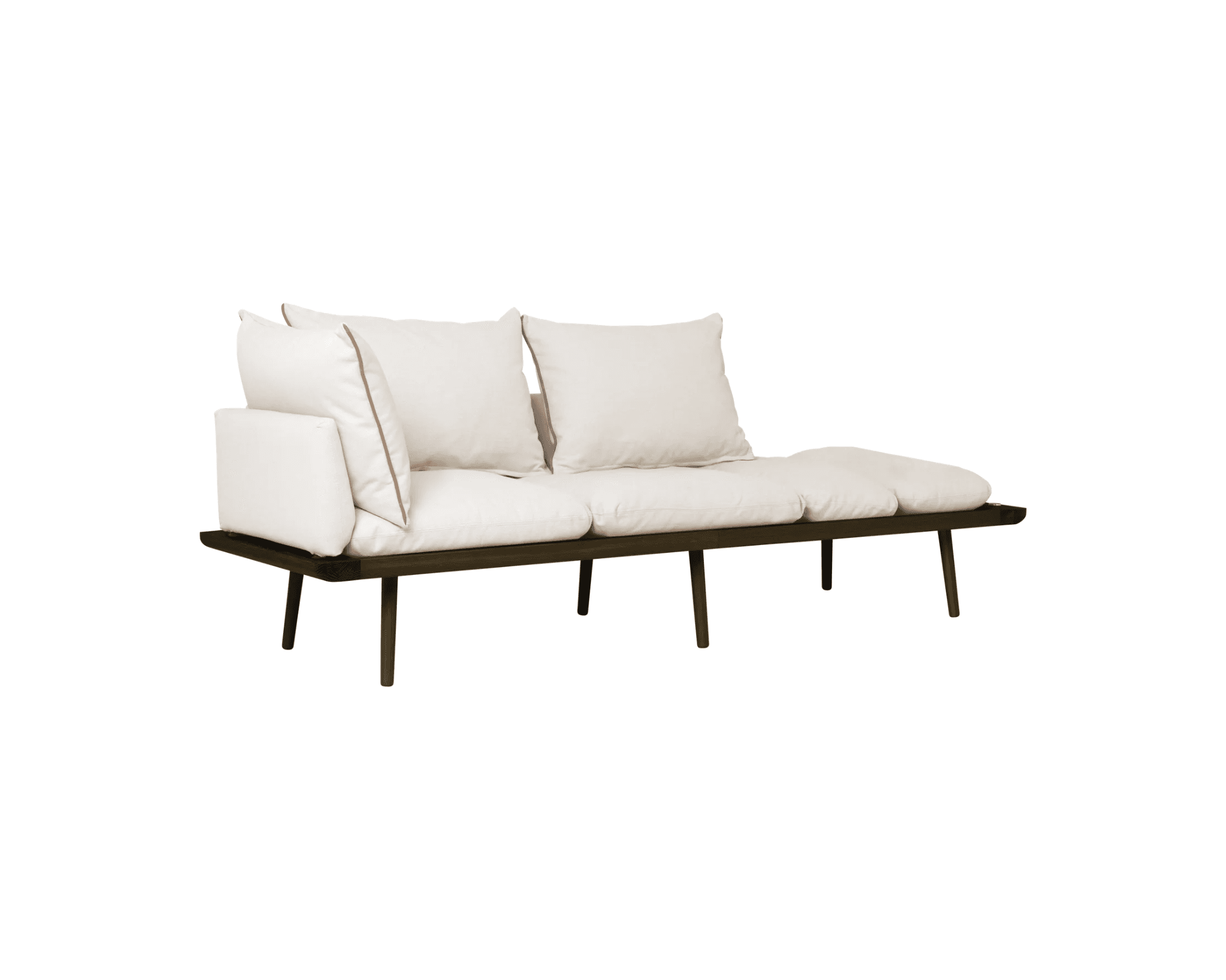 Umage Lounge Around 3-sits soffa mörkbetsad ek / White Sands