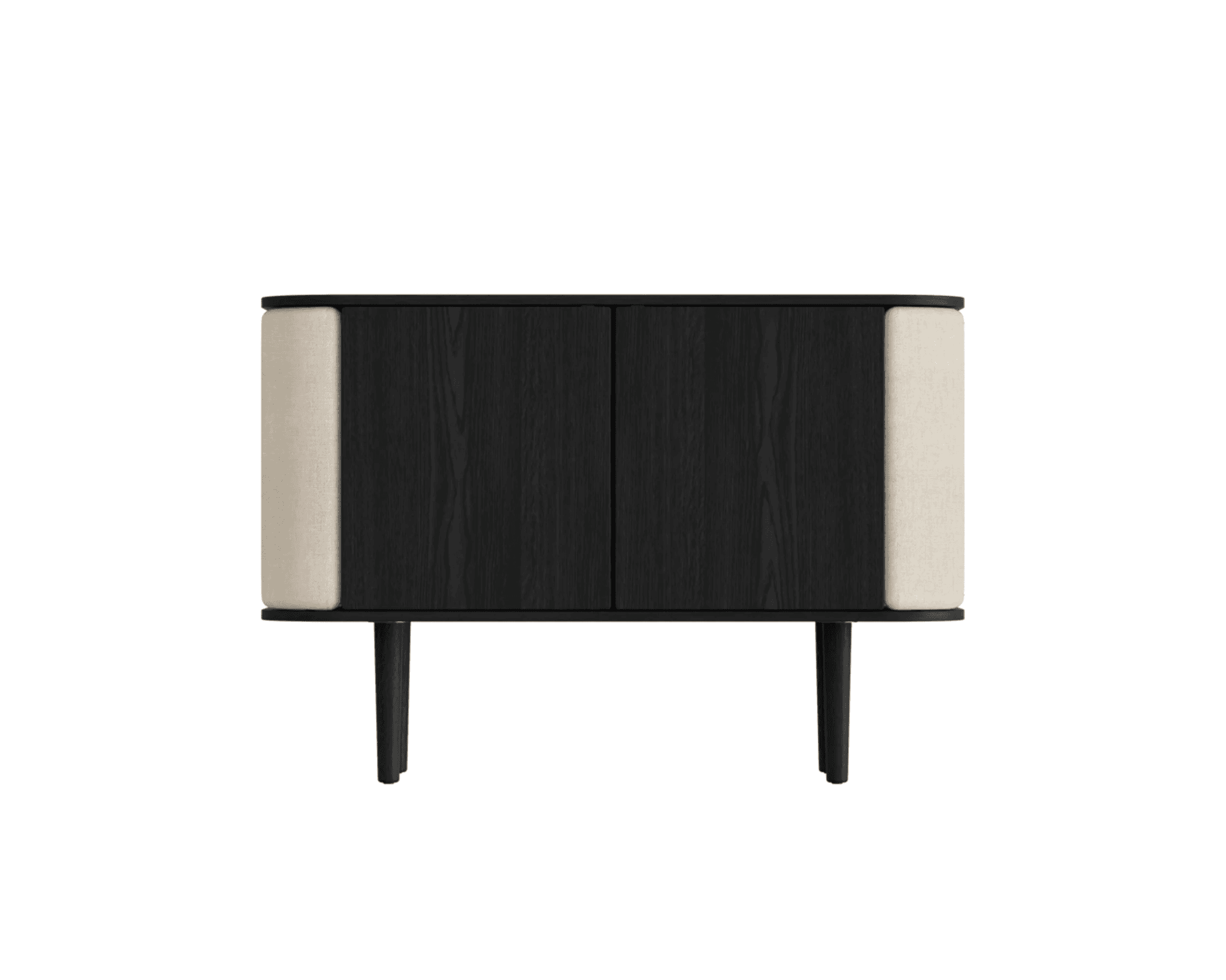 Umage Treasures 2-dörrars skåp svartbetsad ek  / White Sands