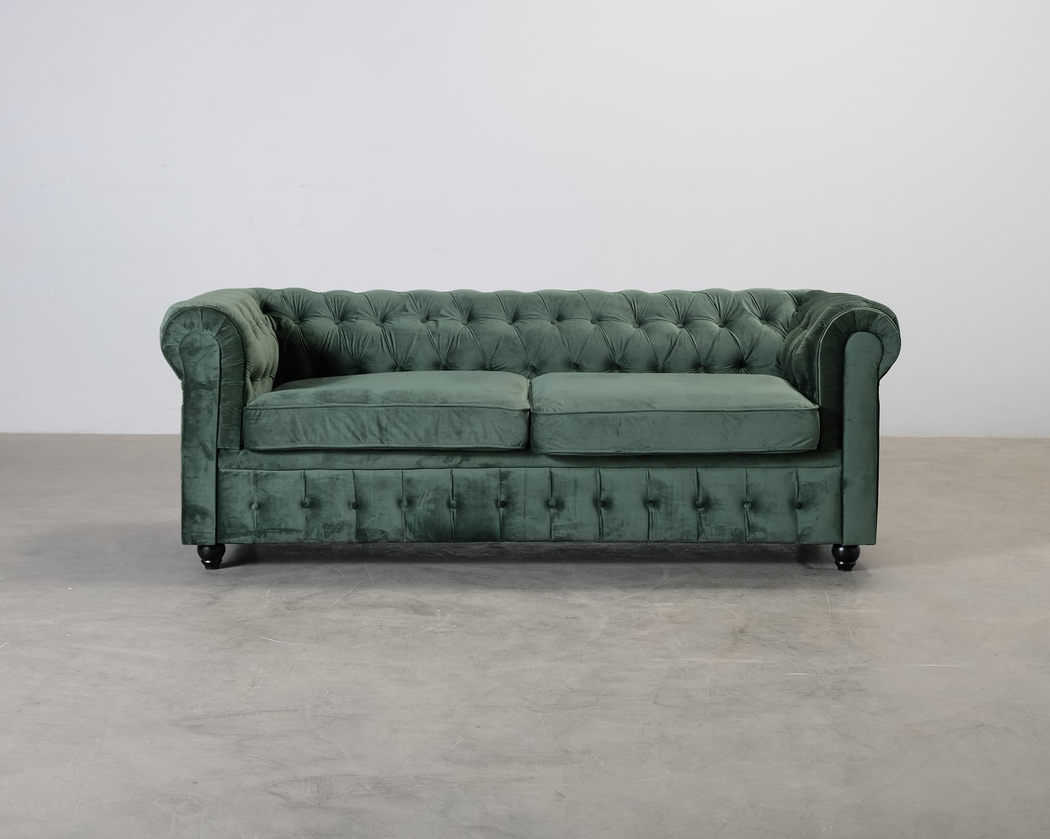 Chesterfield Lyx 3-sits bäddsoffa grön