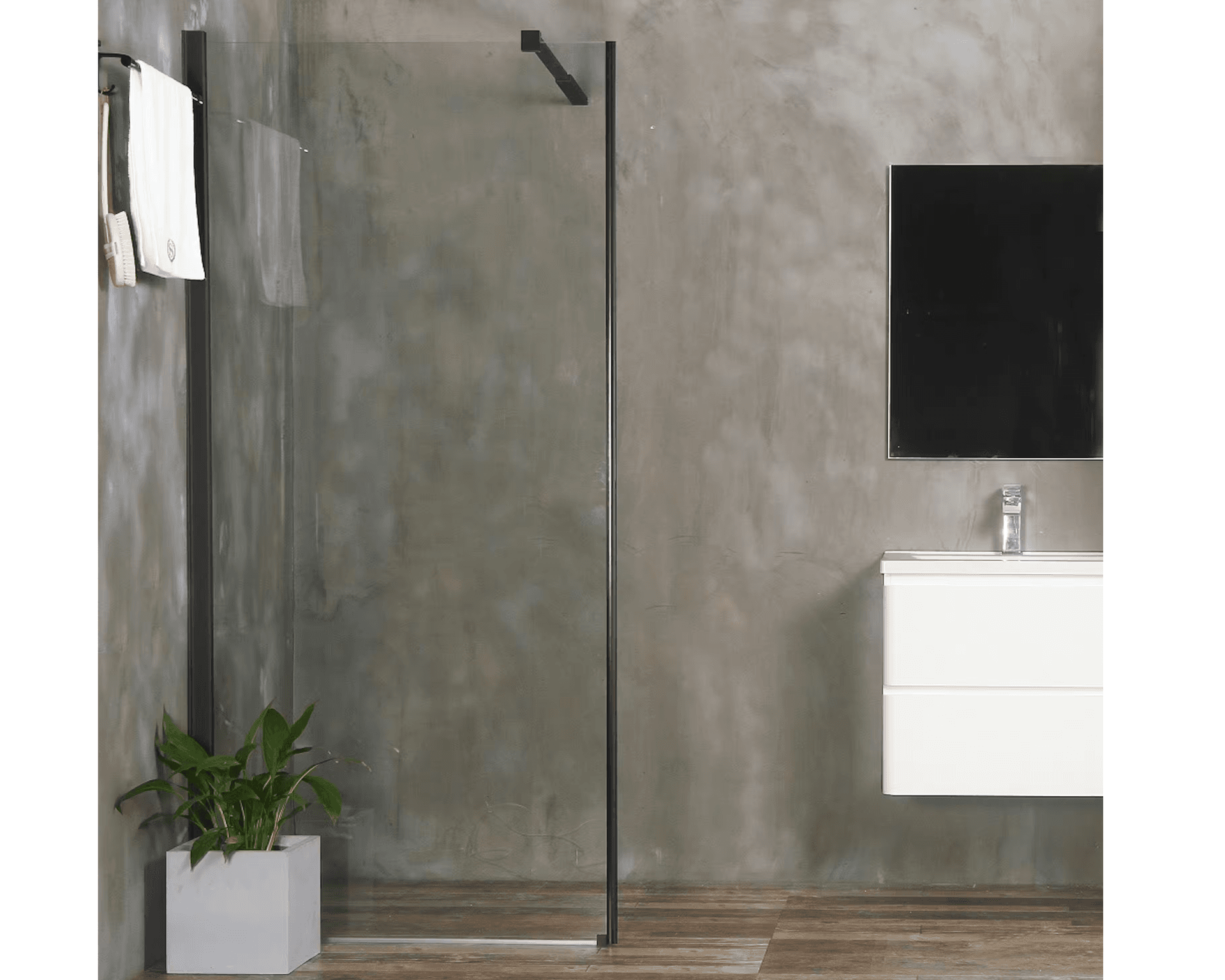 Bathlife duschvägg svart