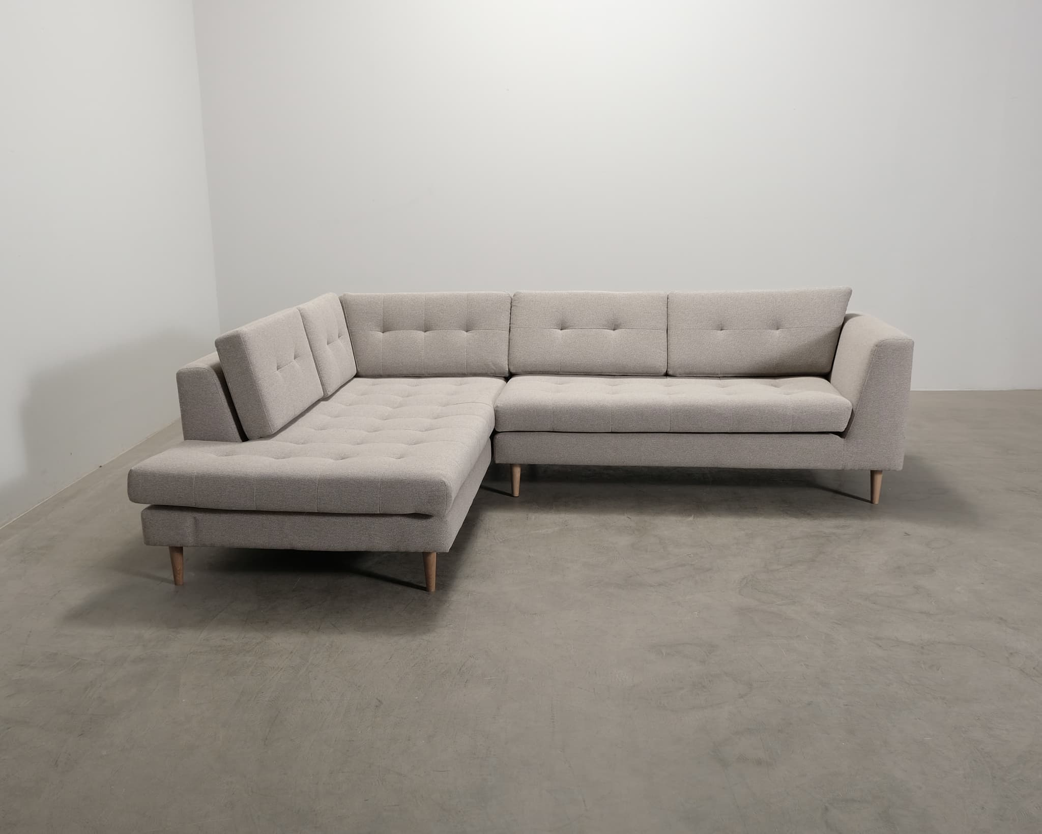 Sofacompany Nelson 3-sits hörnsoffa med öppet avslut greige