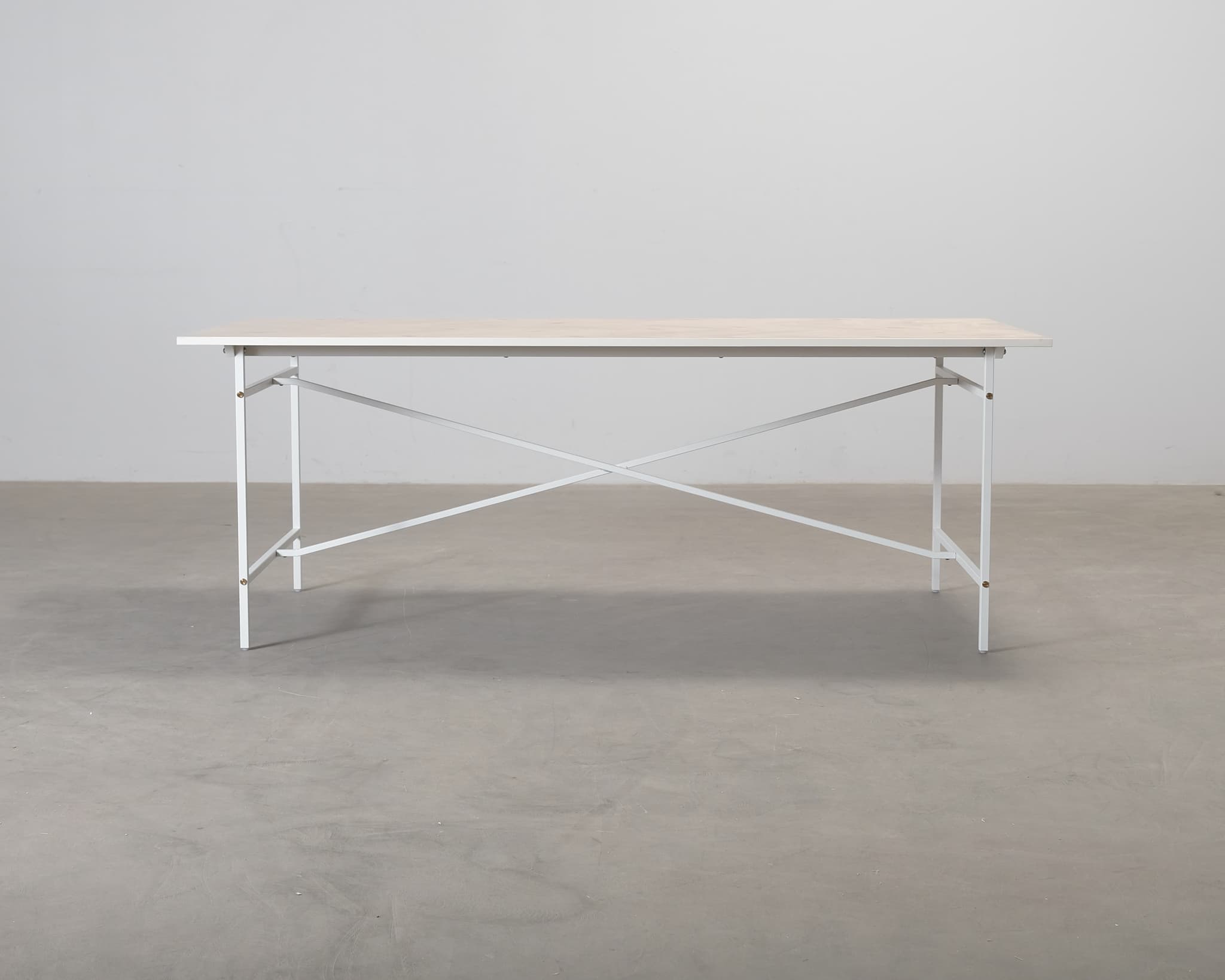 FeelDesign Cliff matbord 200 cm vit / ek