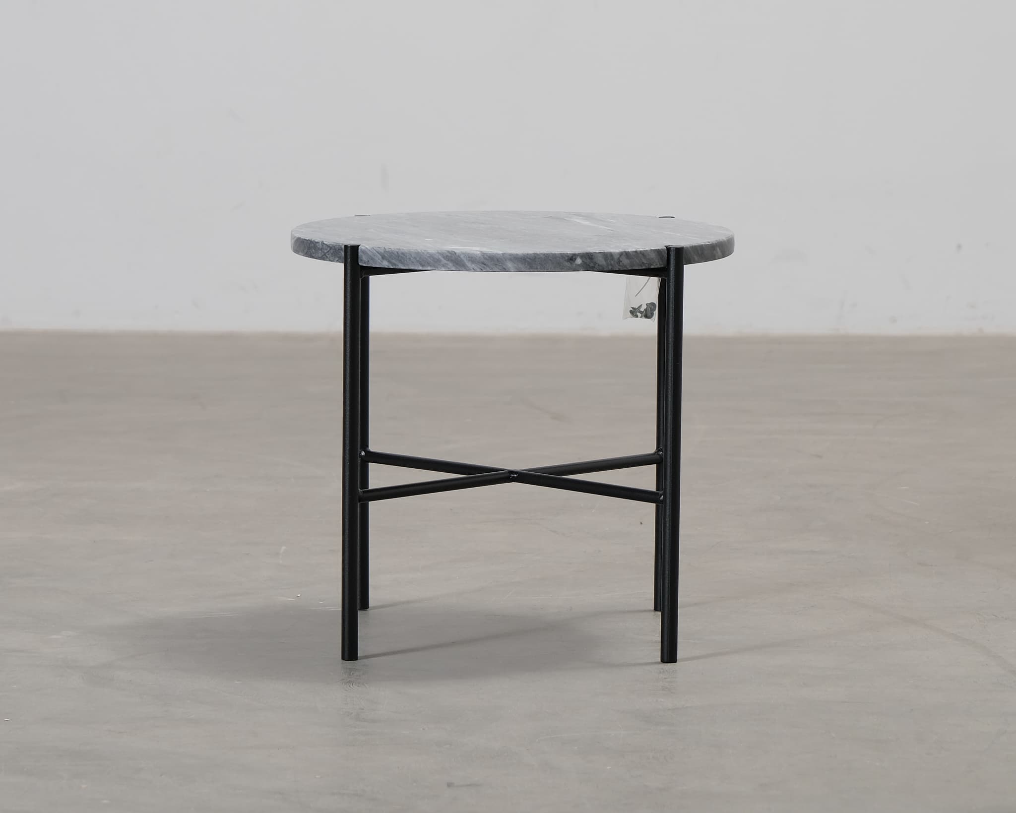 FeelDesign Bistro soffbord ø 44 cm grå marmor