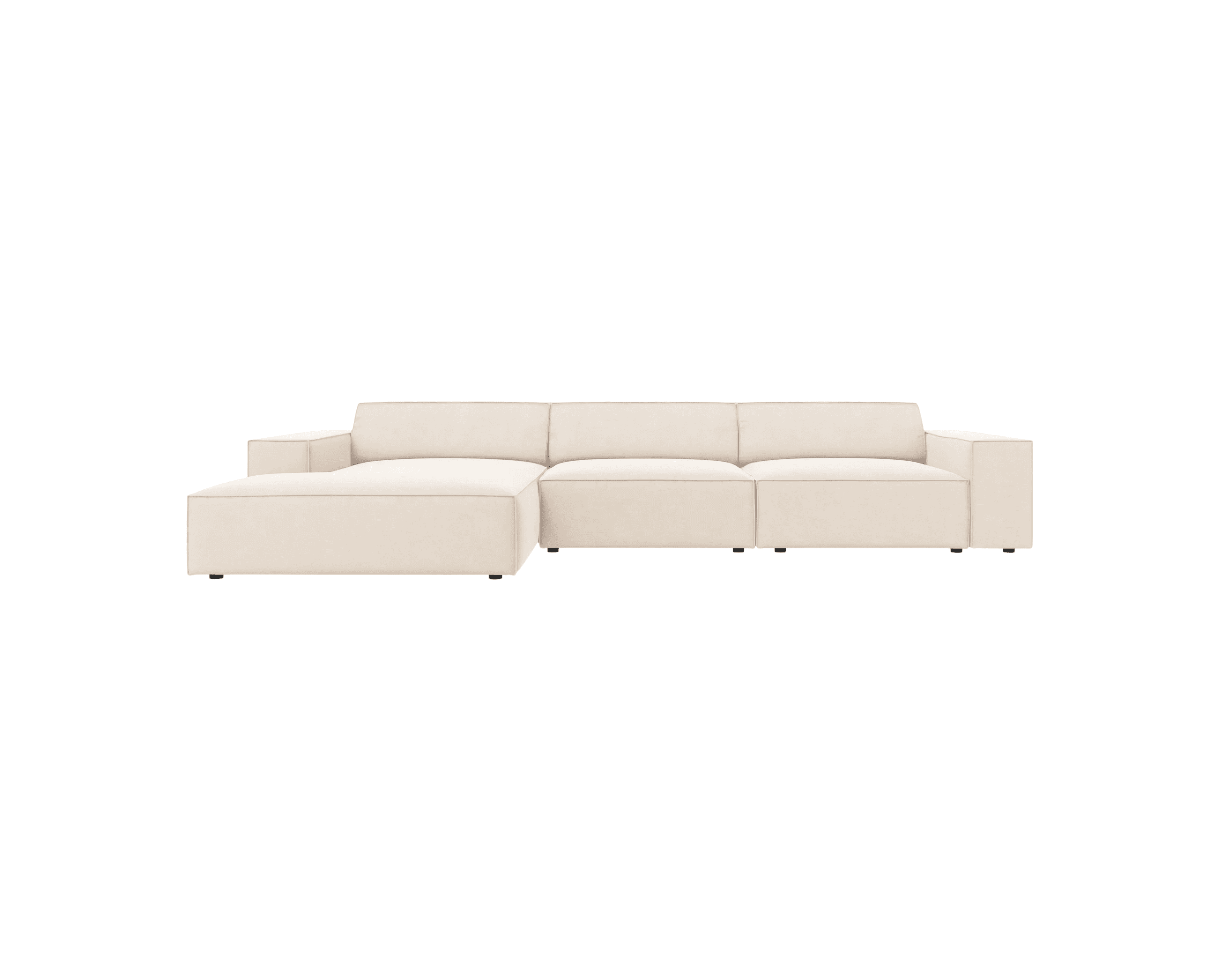 Micadoni Jodie 4-sits divansoffa ljusbeige