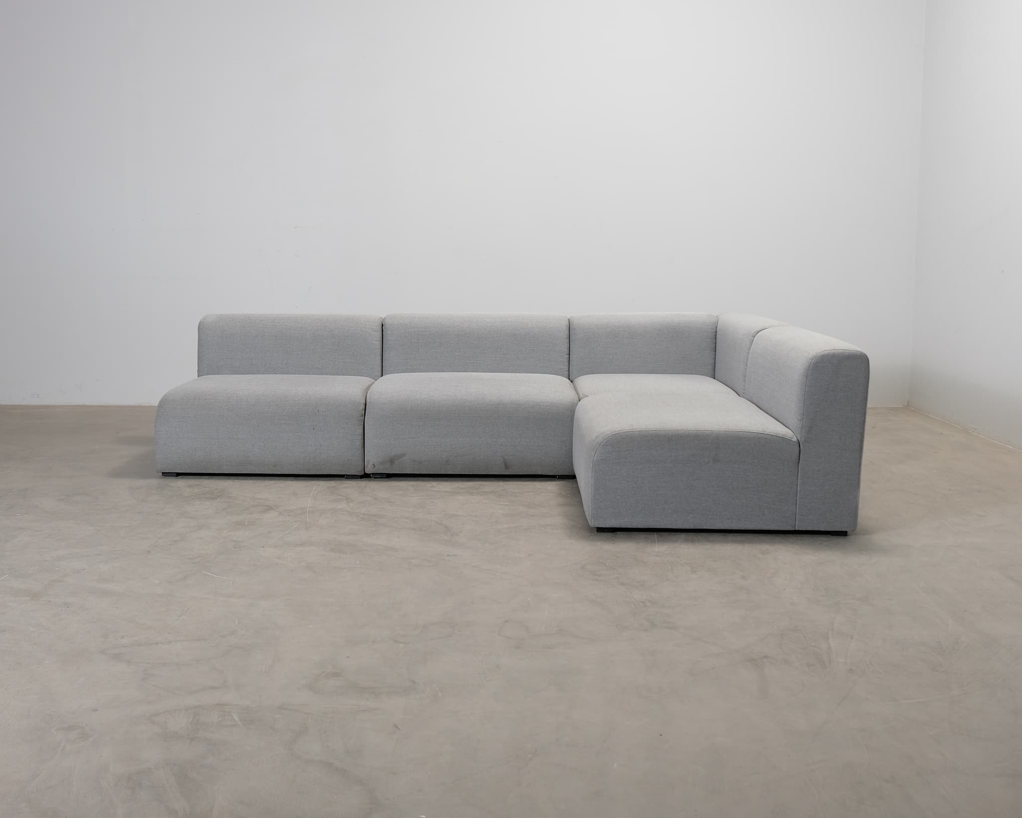 Hay Mags 4-sits hörnsoffa grå