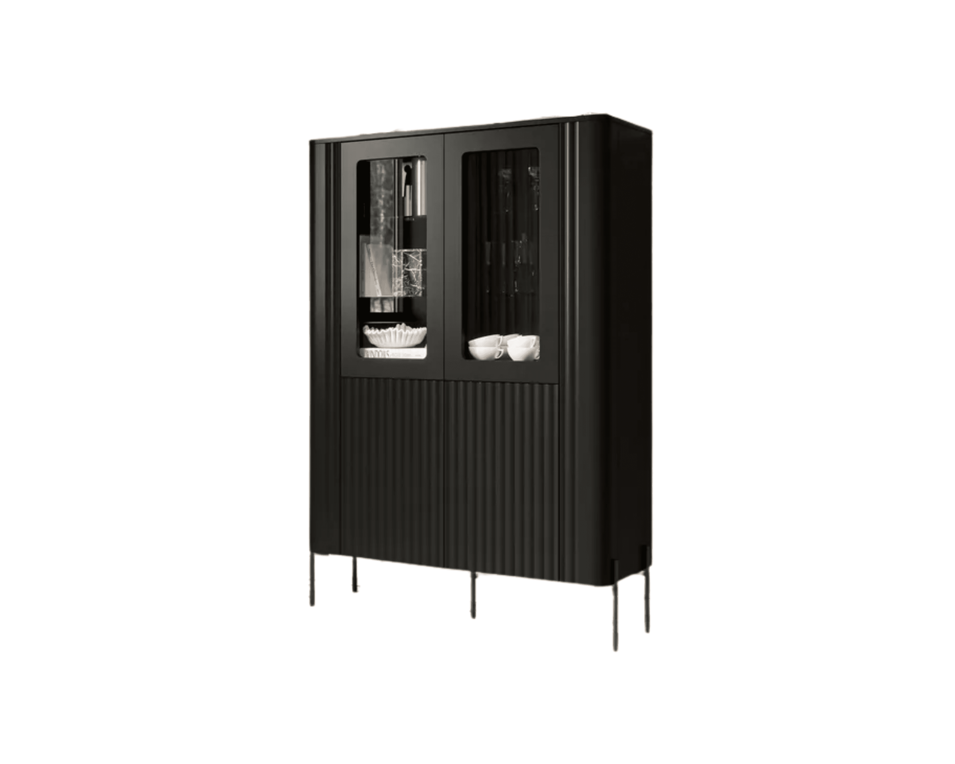 Sherie vitrinskåp musta
