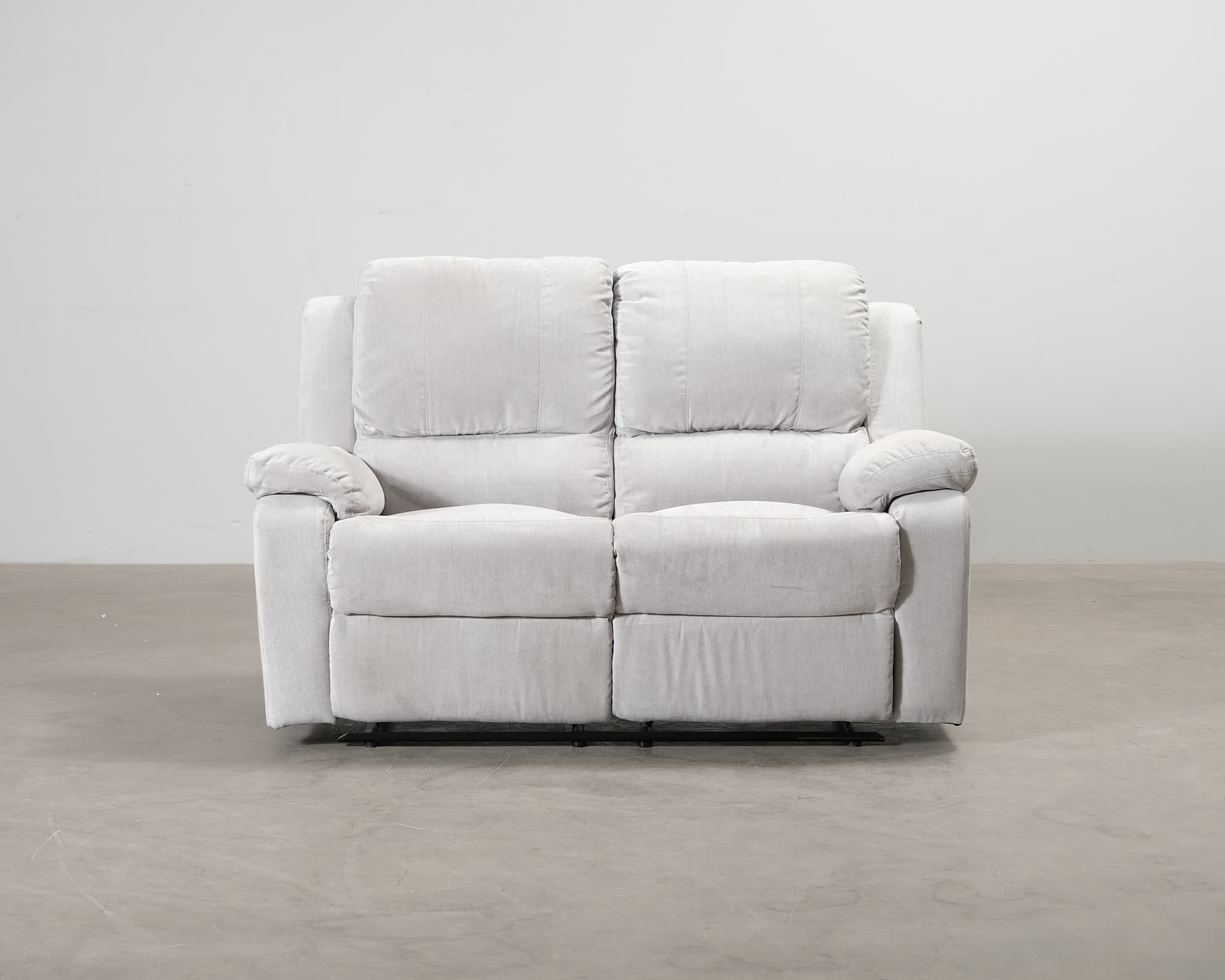 Norbo 2-sits reclinersoffa konstläder ljusgrå