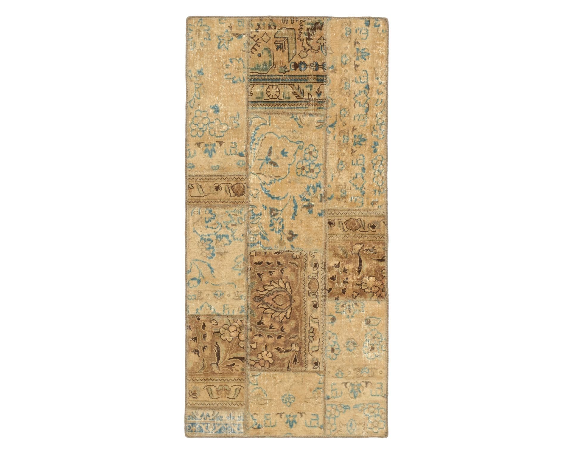 Vintage Patchwork orientalisk matta 74 x 154 cm