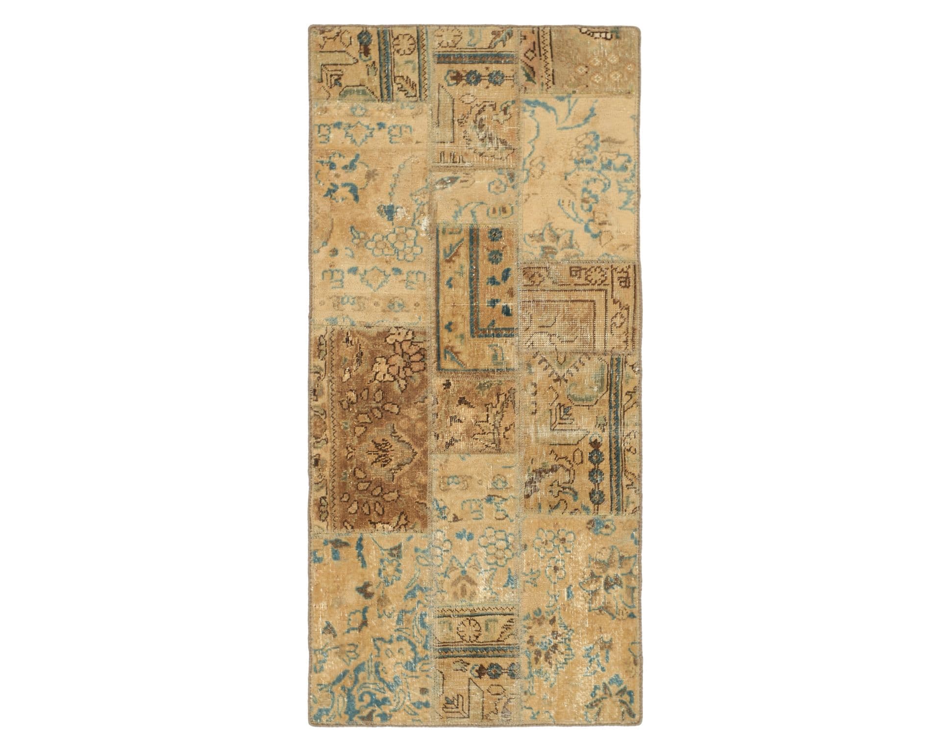 Vintage Patchwork orientalisk matta 73 x 155 cm