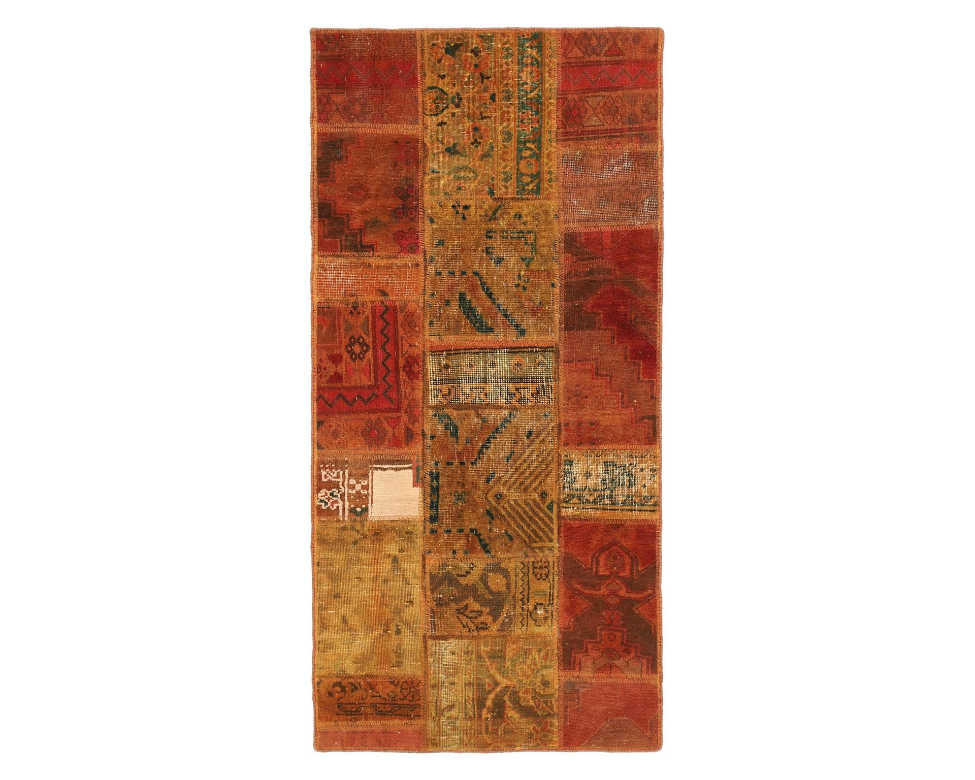 Vintage Patchwork orientalisk matta 73 x 152 cm