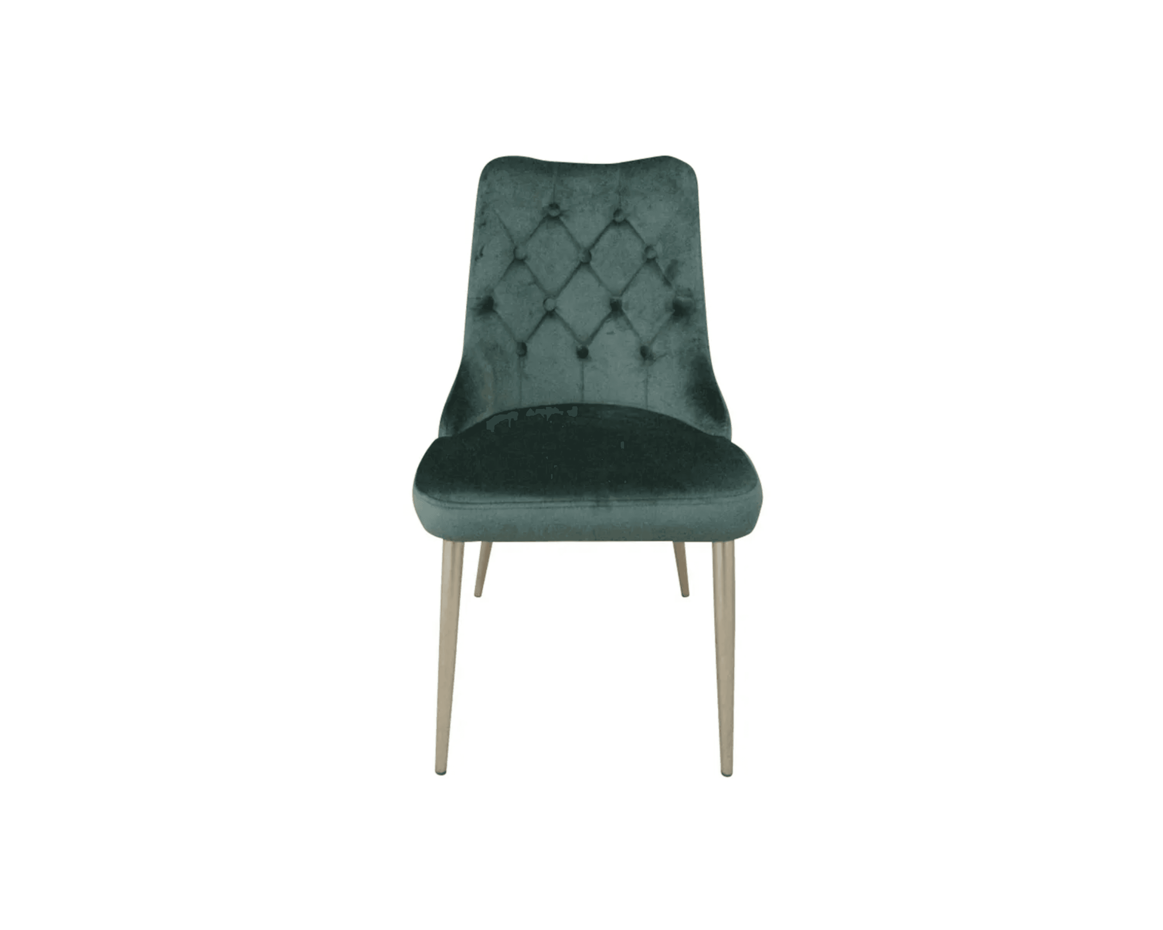 Velvet Deluxe matstol grön, set om 2