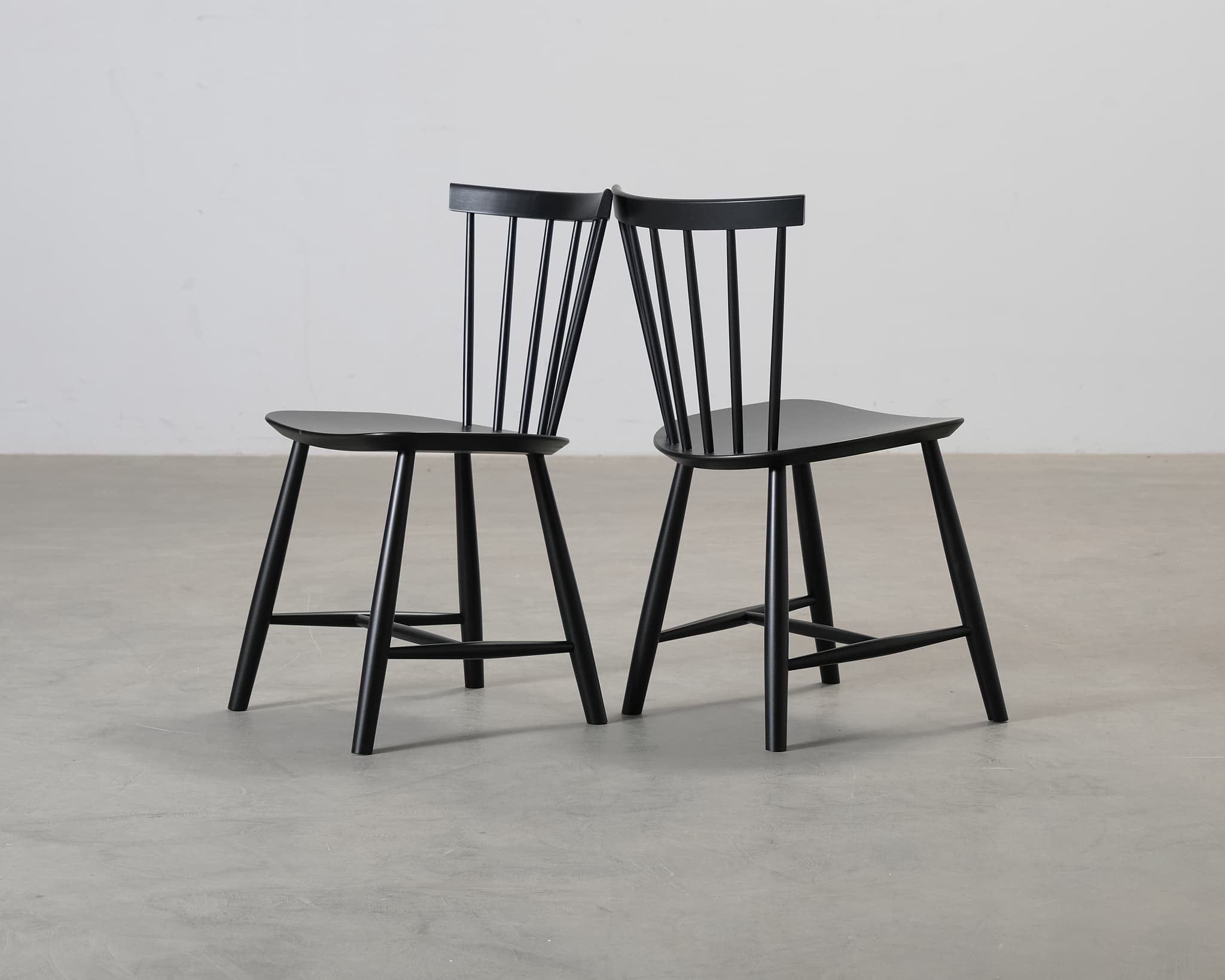 FDB Møbler J46 pinnstol svart, set om 2