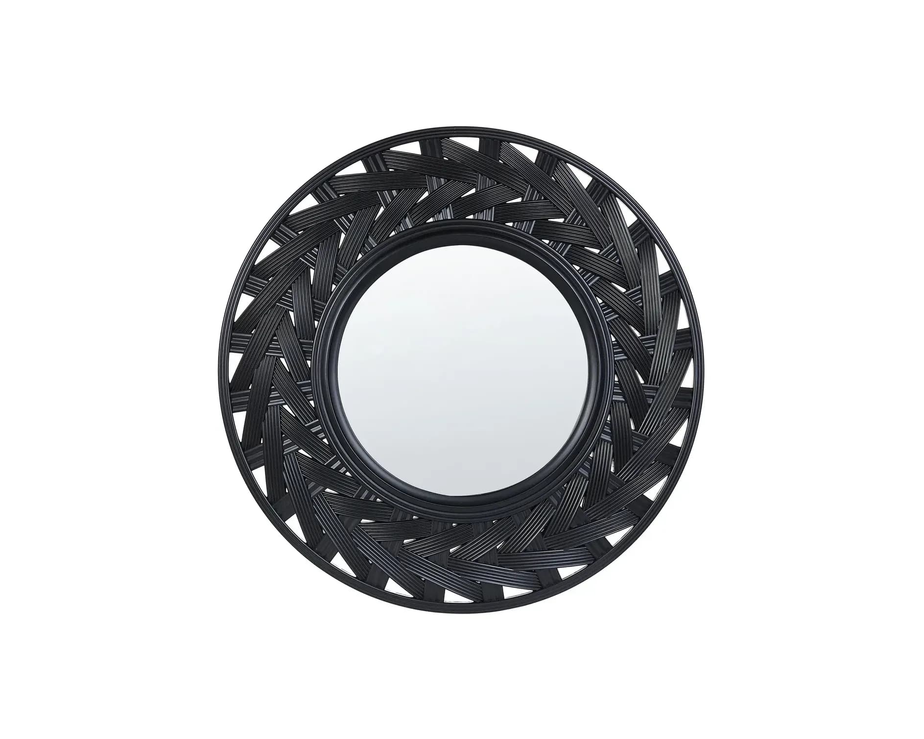 Tiegra spegel ø 60 cm svart