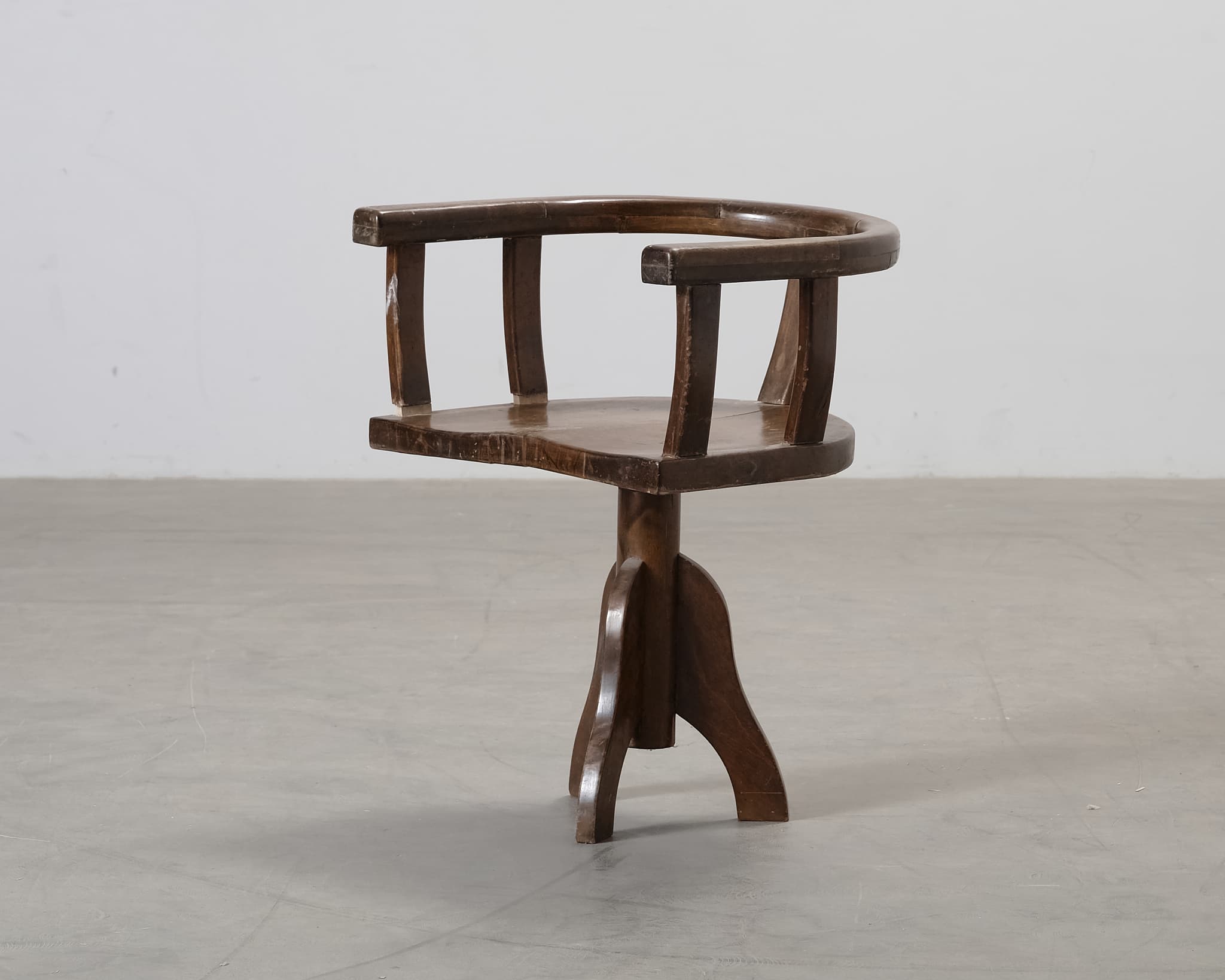 Vintage arbetsstol brun