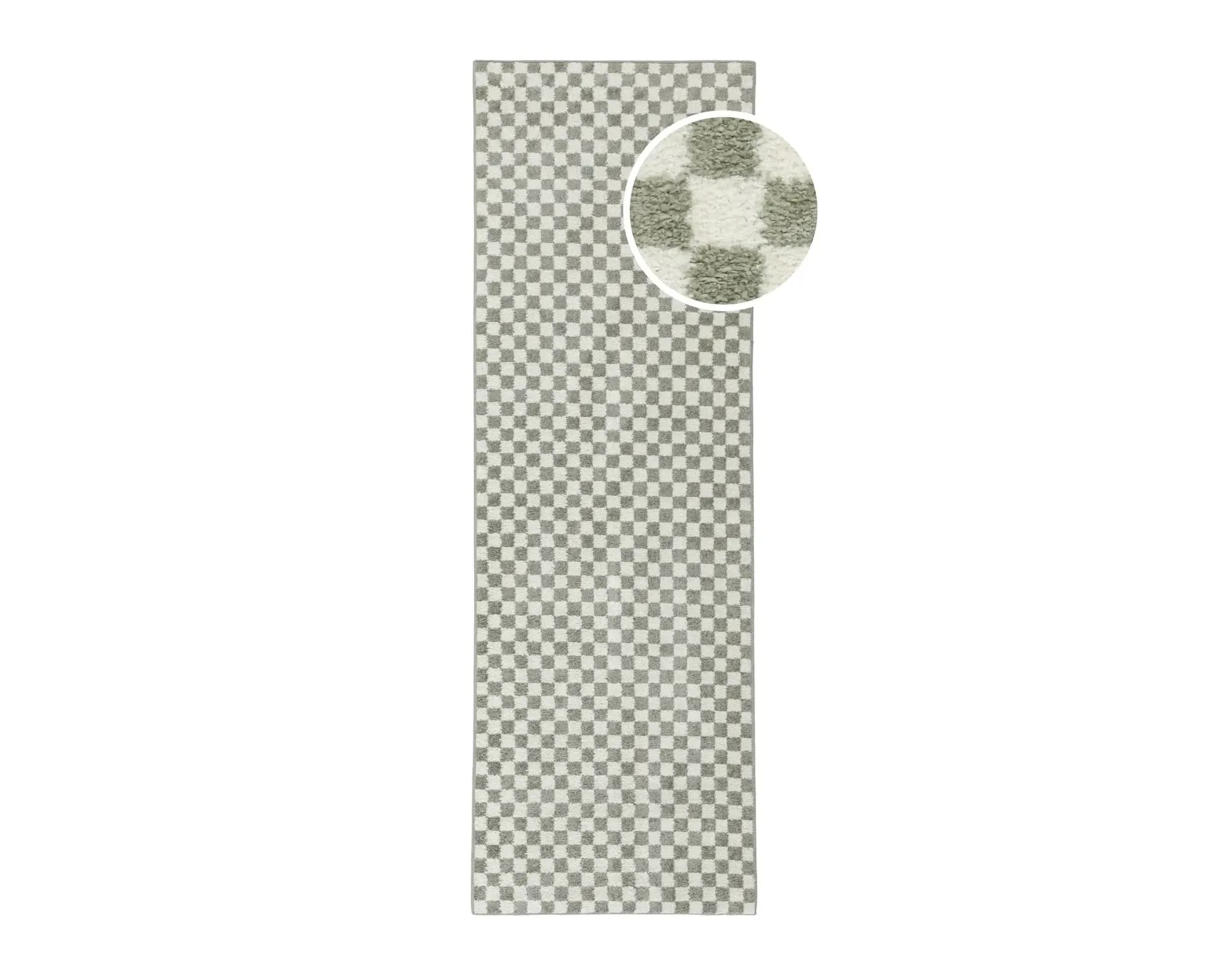 Rugvista Essential Scandina matta 80 x 250 cm grön / vit