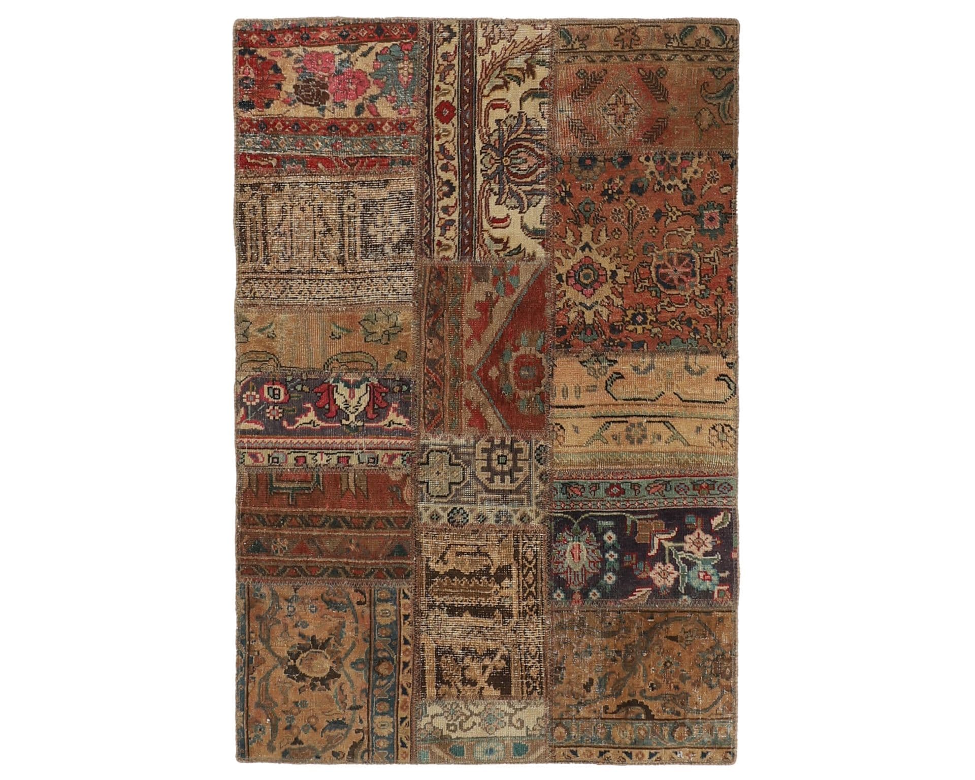Vintage Patchwork orientalisk matta 105 x 157 cm