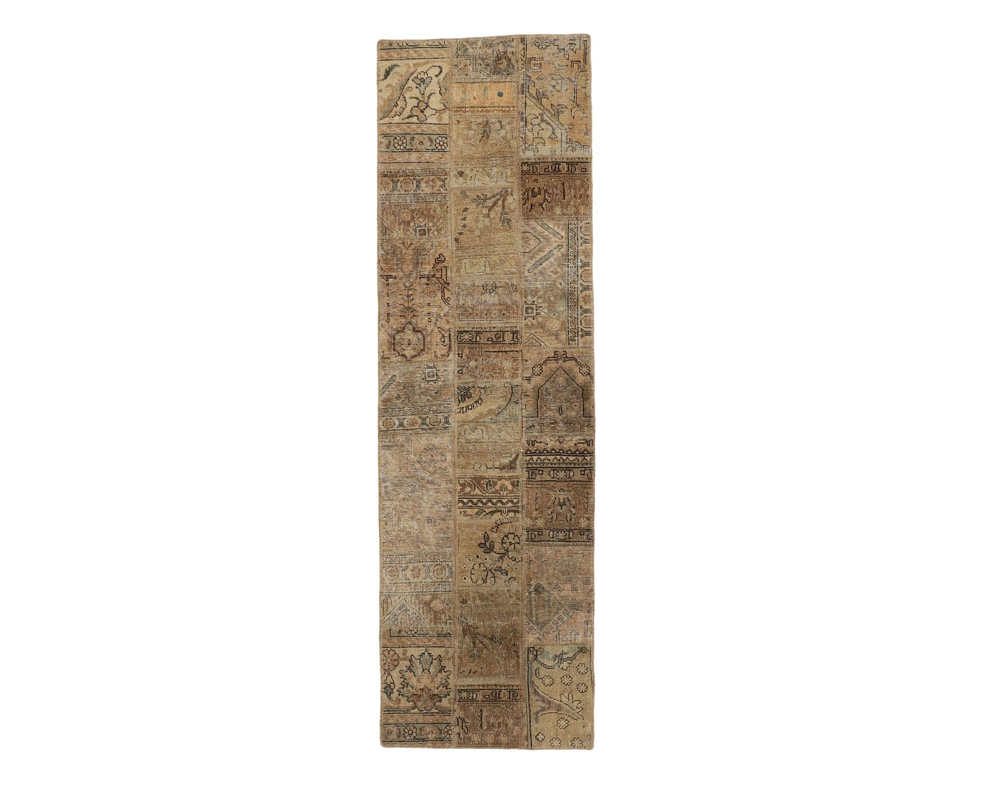 Vintage Patchwork orientalisk matta 76 x 254 cm