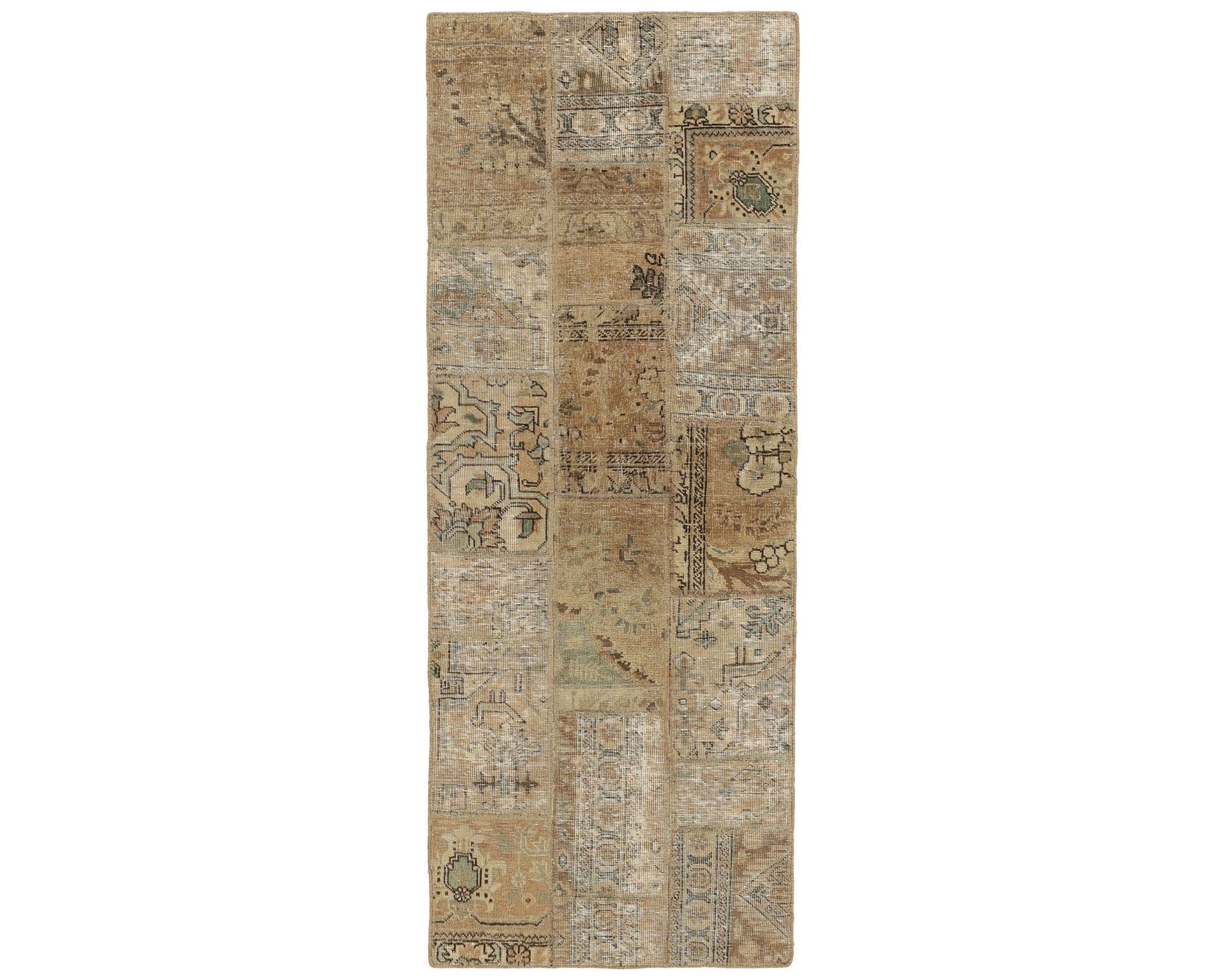 Vintage Patchwork orientalisk matta 75 x 202 cm