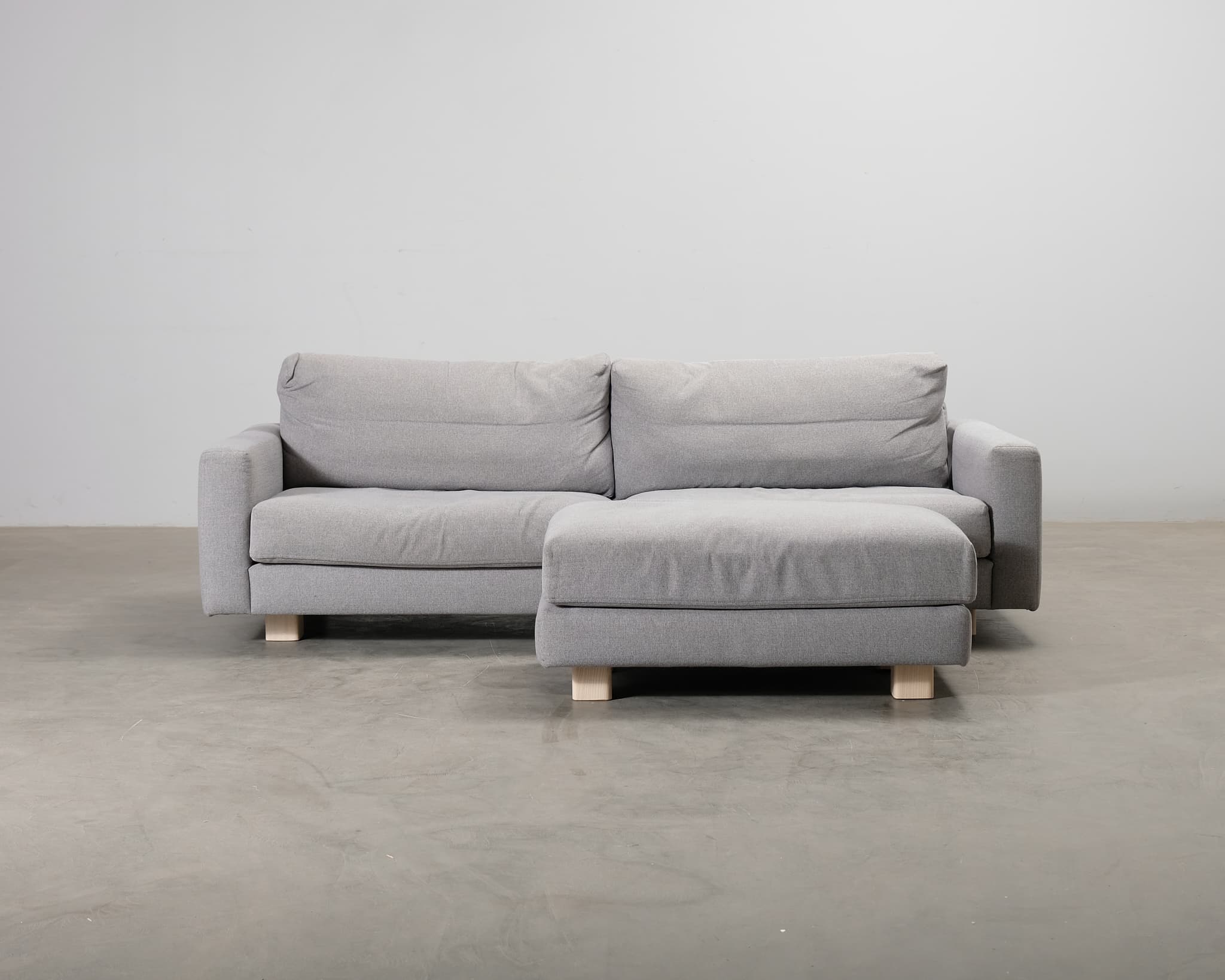 Adea Rest 3-sits soffa med fotpall grå