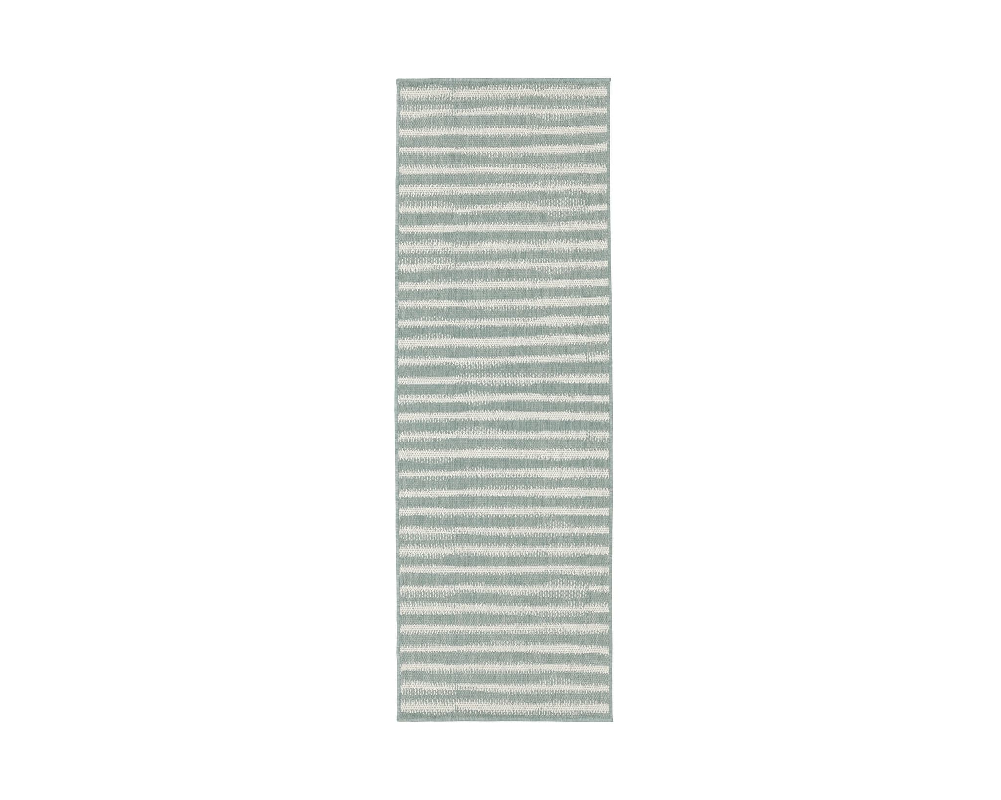 Rugvista Dune matta 80 x 200 cm vit / ljusgrön