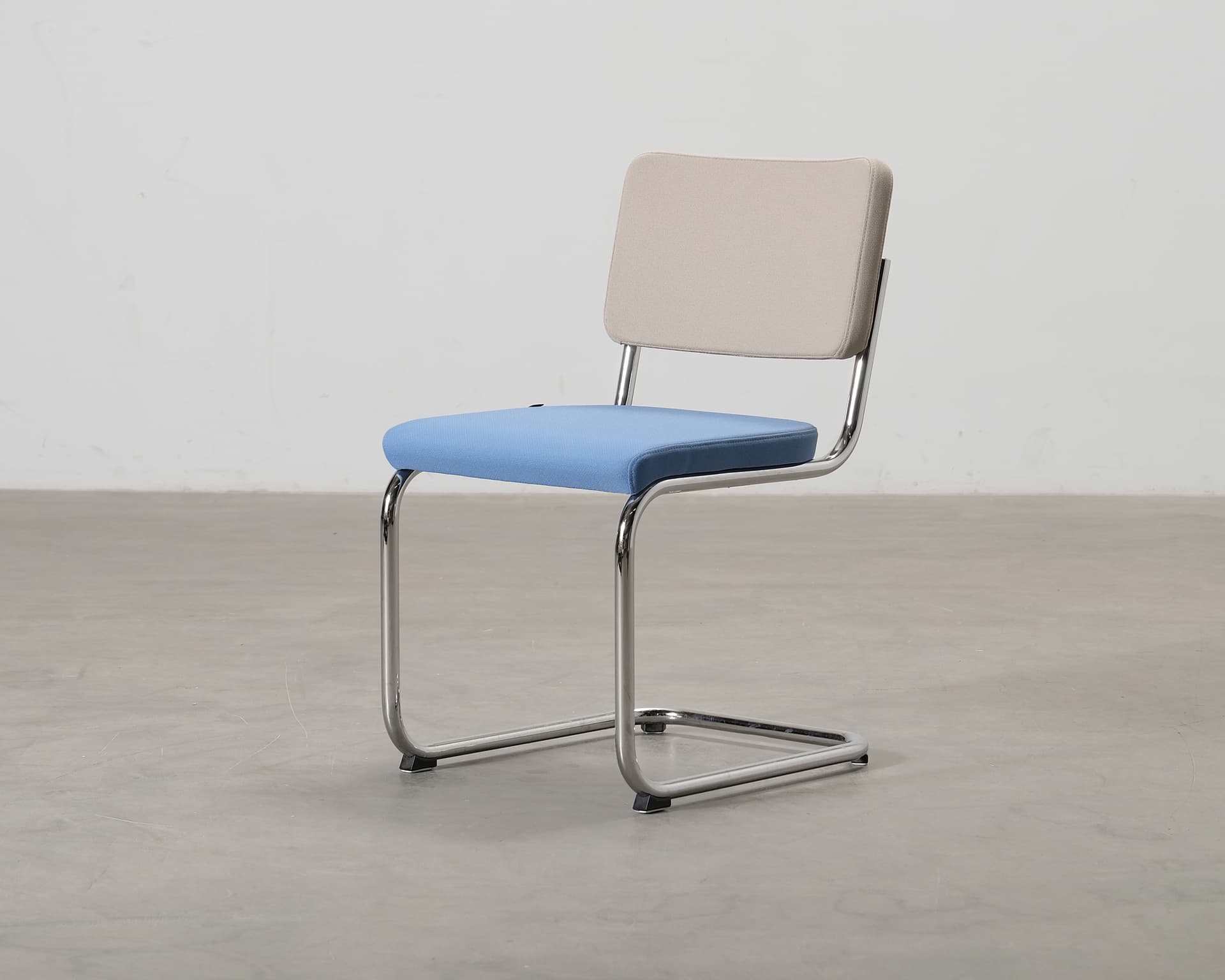 Thonet S 43 stol blå / beige